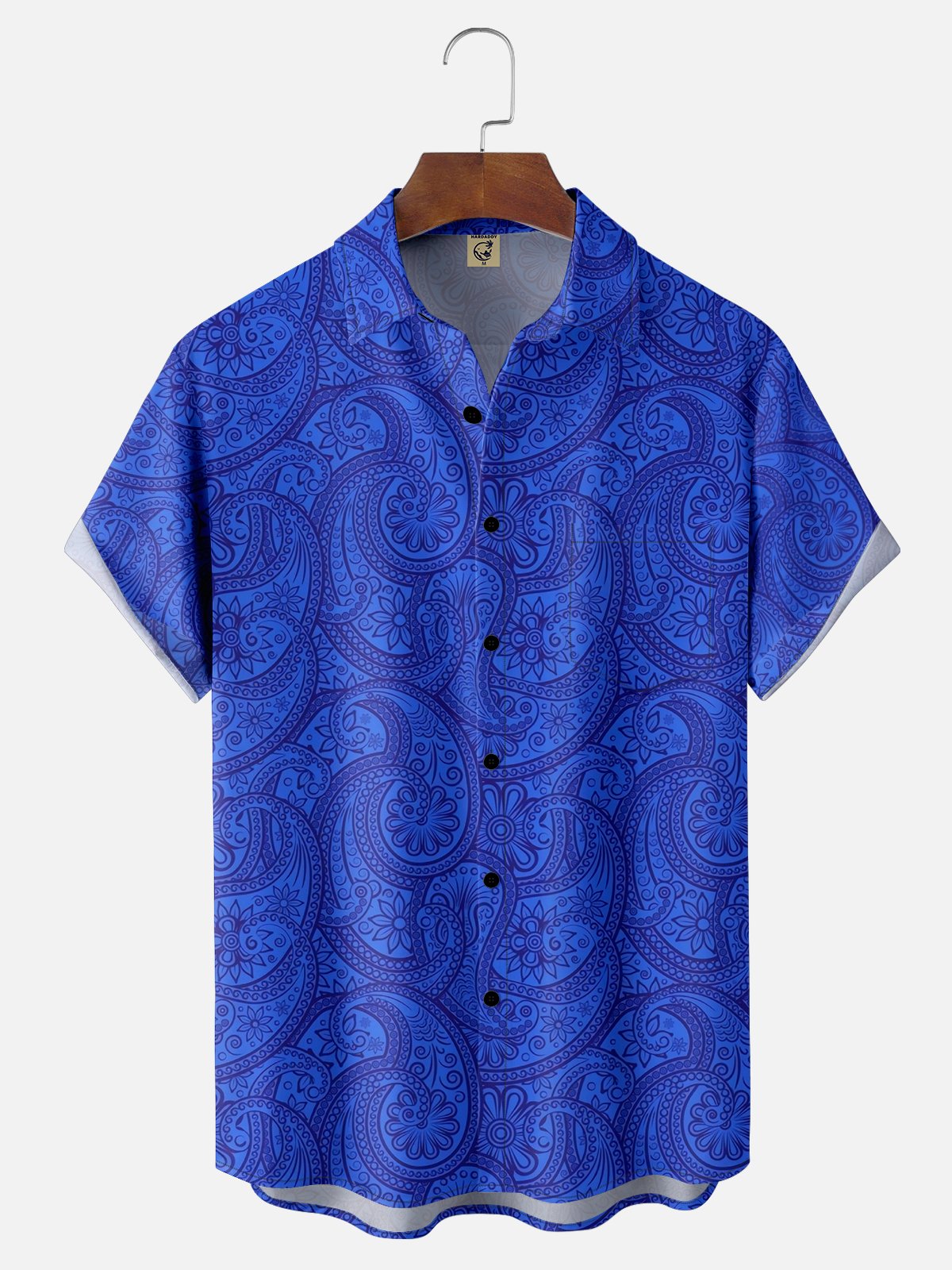 Moisture-wicking Paisley Floral Chest Pocket Casual Shirt