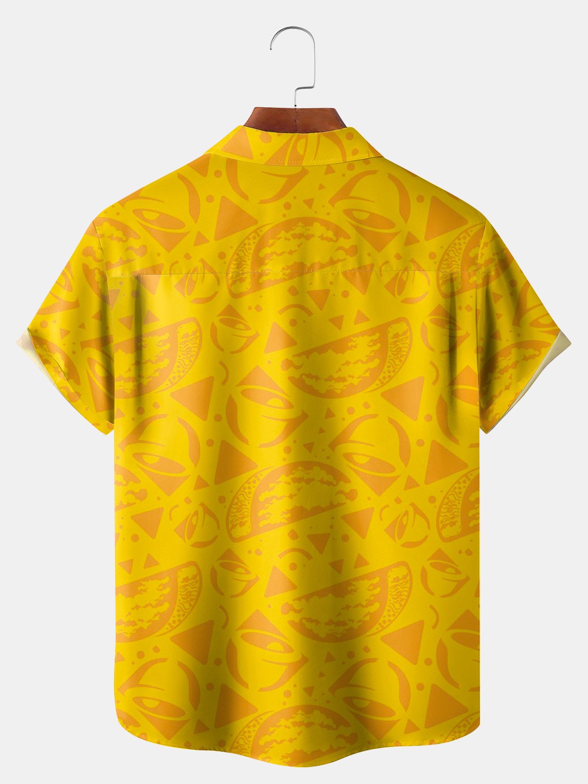 Big Size Moisture-wicking Cinco de Mayo Chili Chest Pocket Bowling Shirt