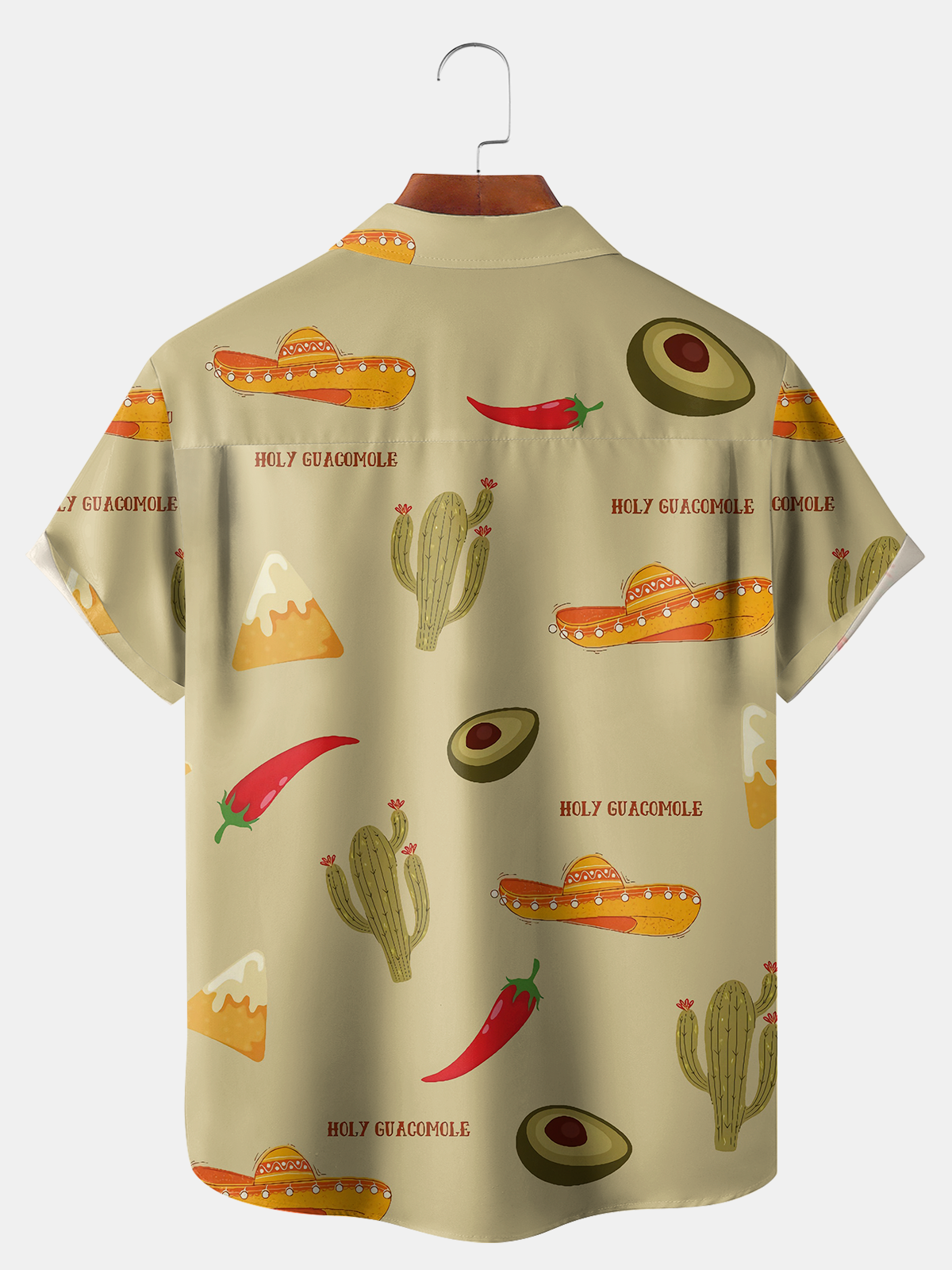 Big Size Moisture Wicking Cinco De Mayo Taco Guitar Hat Bigfoot Chest Pocket Hawaiian Shirt