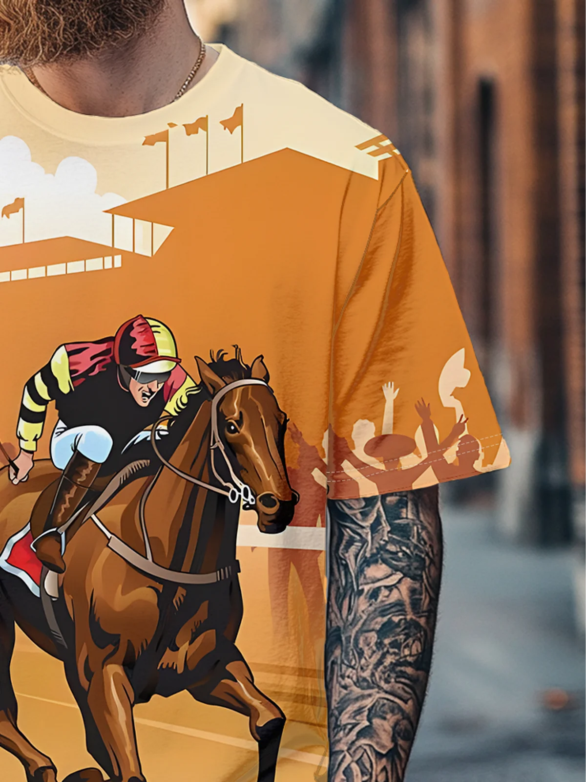 Men's Art Horse Festival Fitted T-shirts
