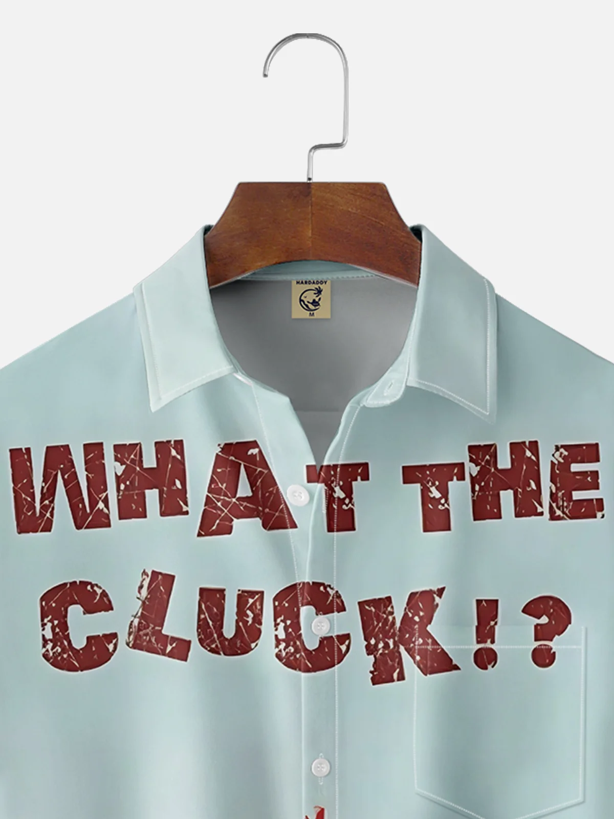 Moisture Wicking Funny Chicken Chest Pocket Hawaiian Shirt