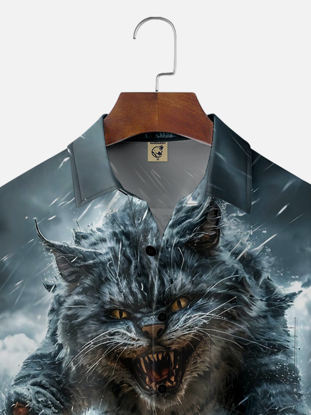 Moisture Wicking Pirate Cat Chest Pocket Hawaiian Shirt