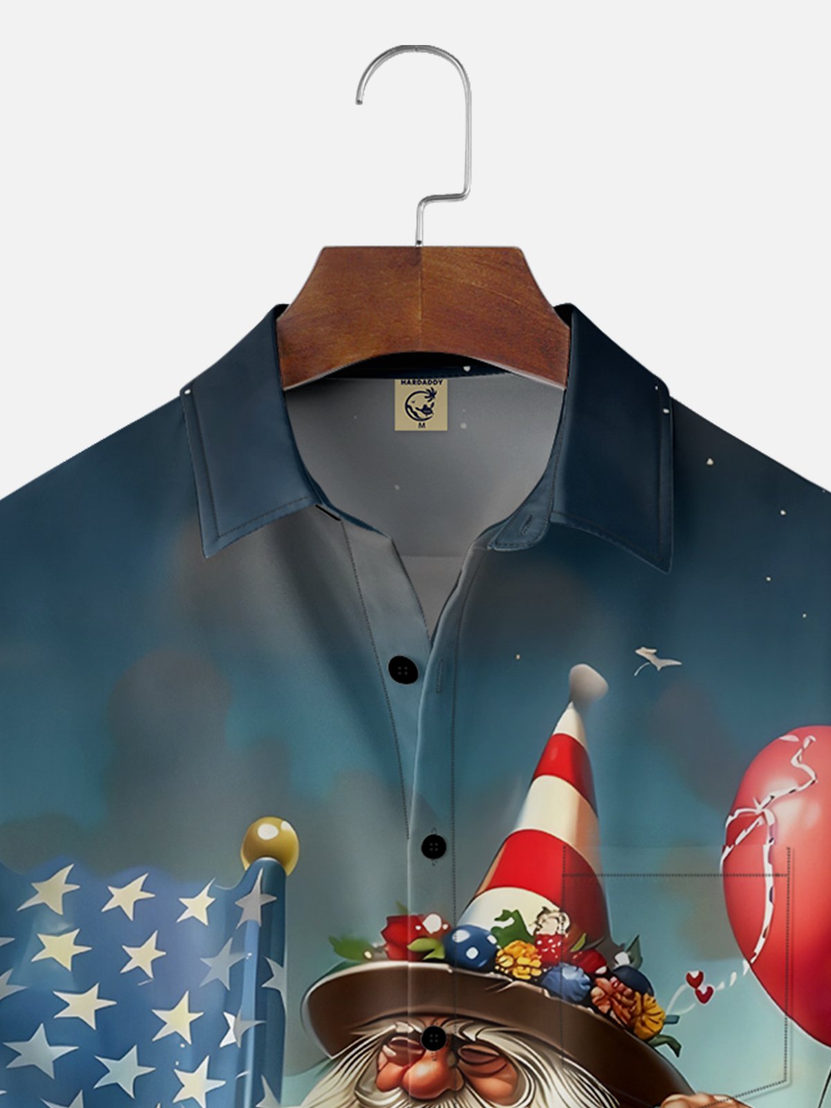 Moisture Wicking 4th of July Chest Pocket Hawaiian Shirt