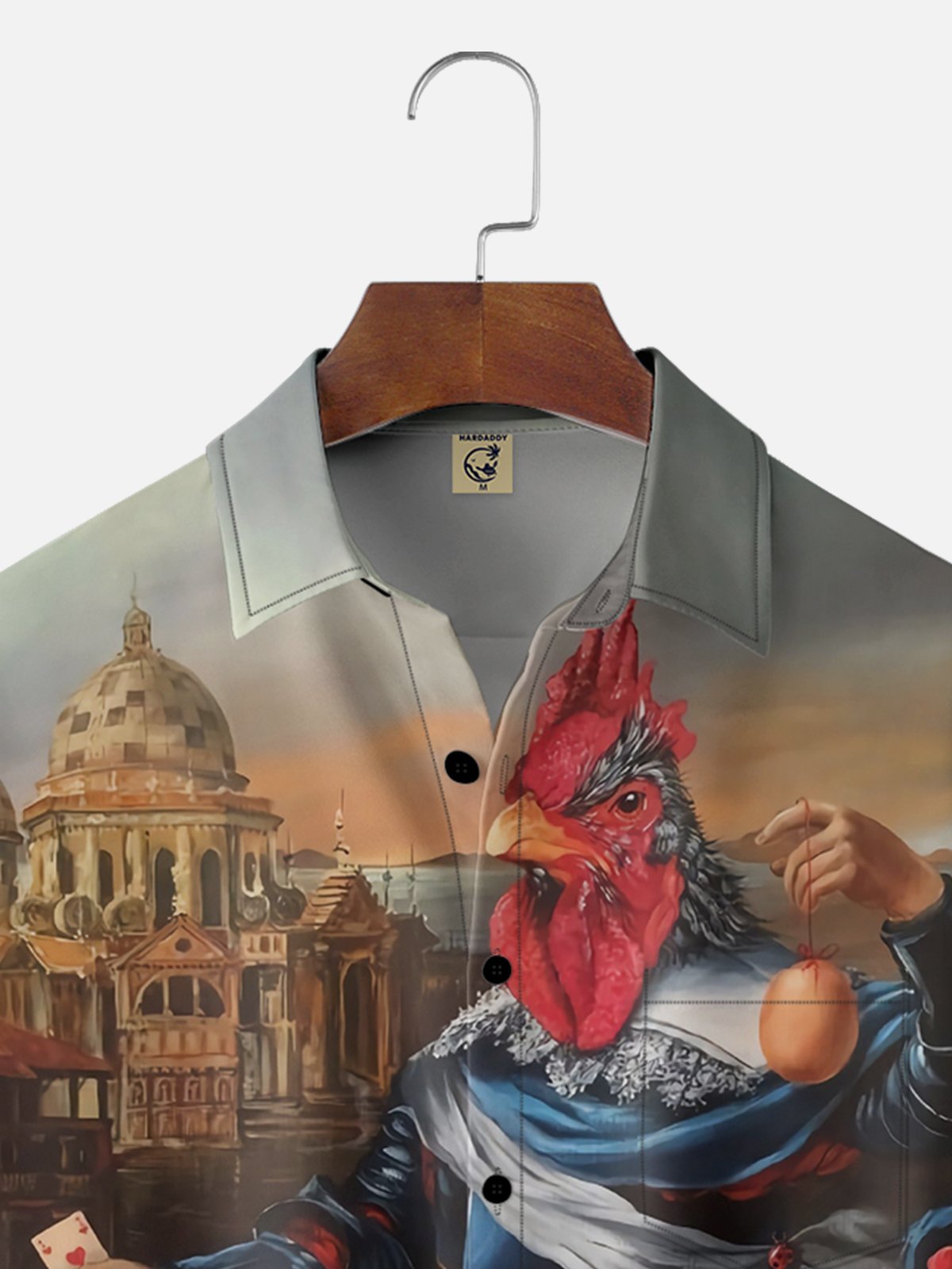 Moisture Wicking Funny Chicken Chest Pocket Hawaiian Shirt