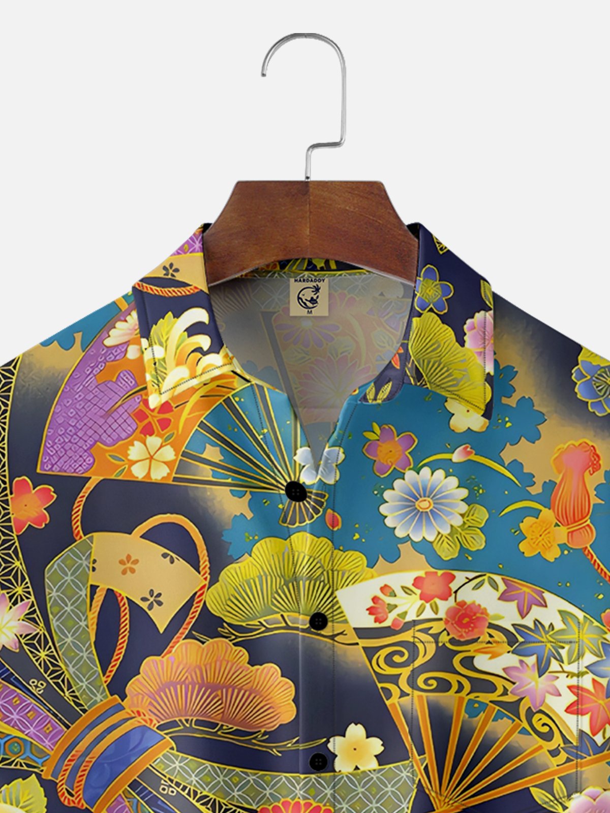 Moisture-wicking Flowers Japanese Culture Chest Pocket Casual Shirt