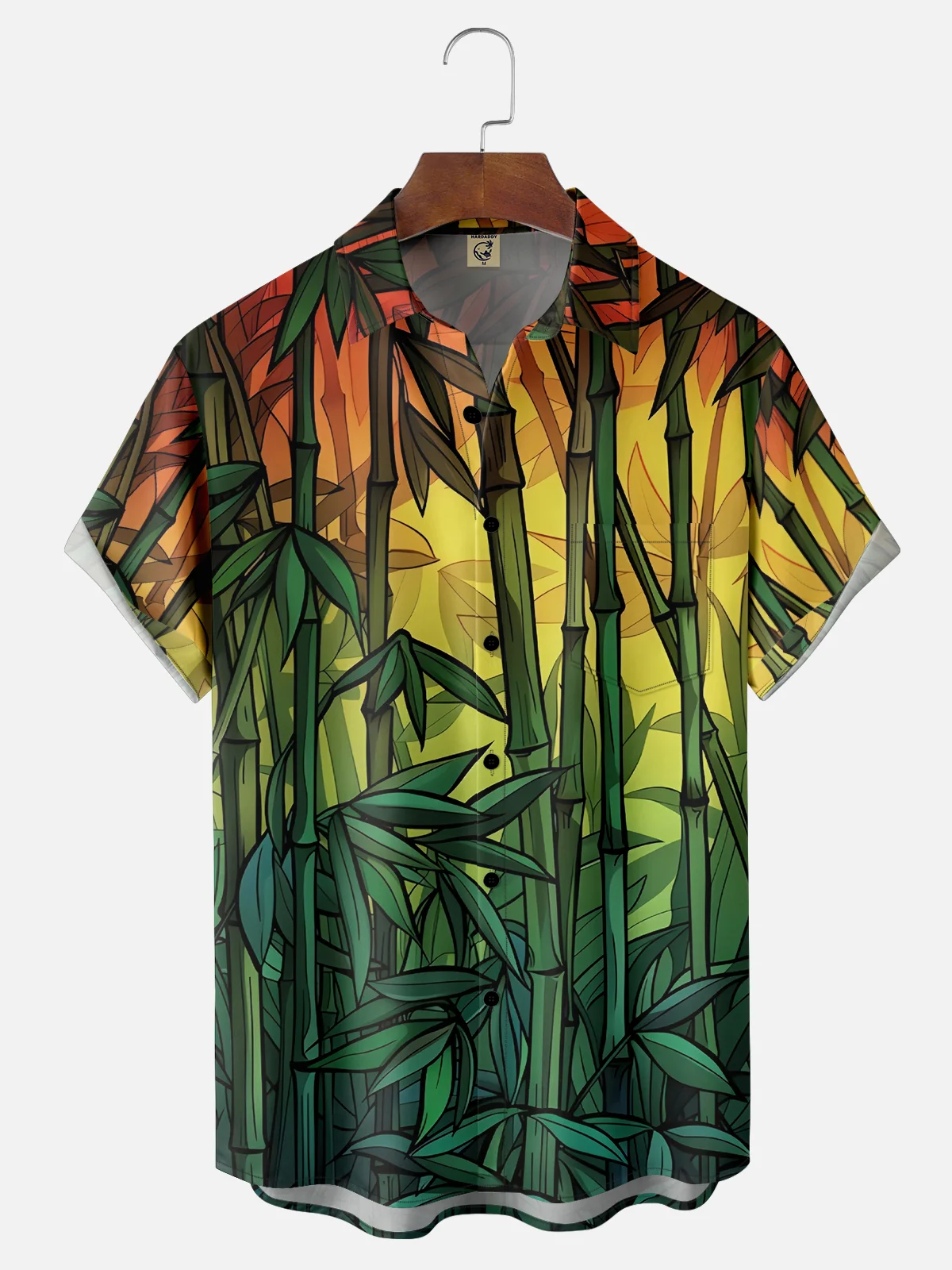 Moisture-wicking Bamboo Gradient Color Chest Pocket Casual Shirt