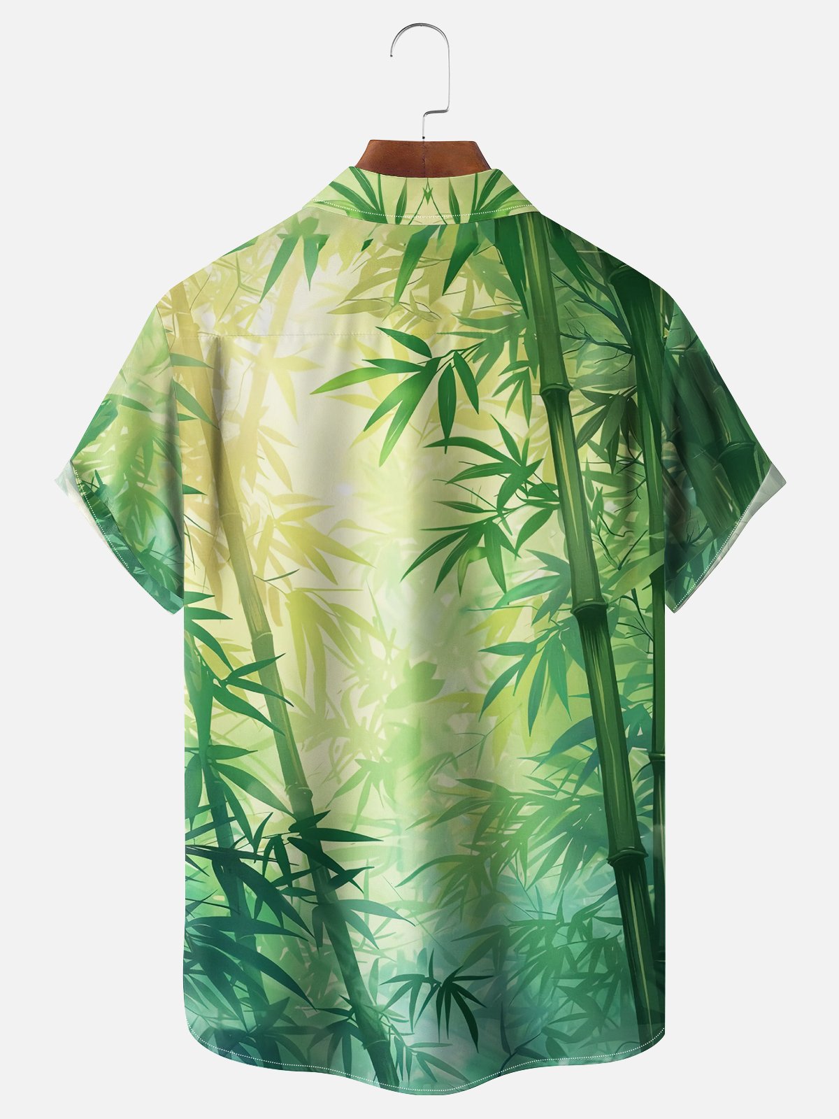 Moisture-wicking Bamboo Gradient Color Chest Pocket Casual Shirt