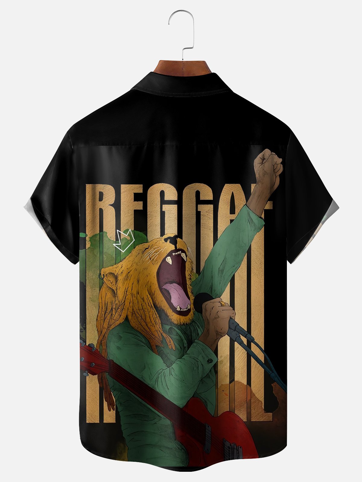 Moisture-wicking International Reggae Day Chest Pocket Casual Shirt