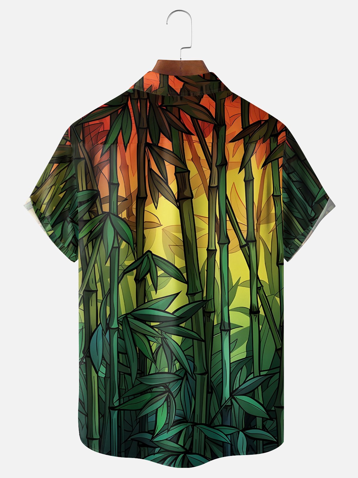 Moisture-wicking Bamboo Gradient Color Chest Pocket Casual Shirt