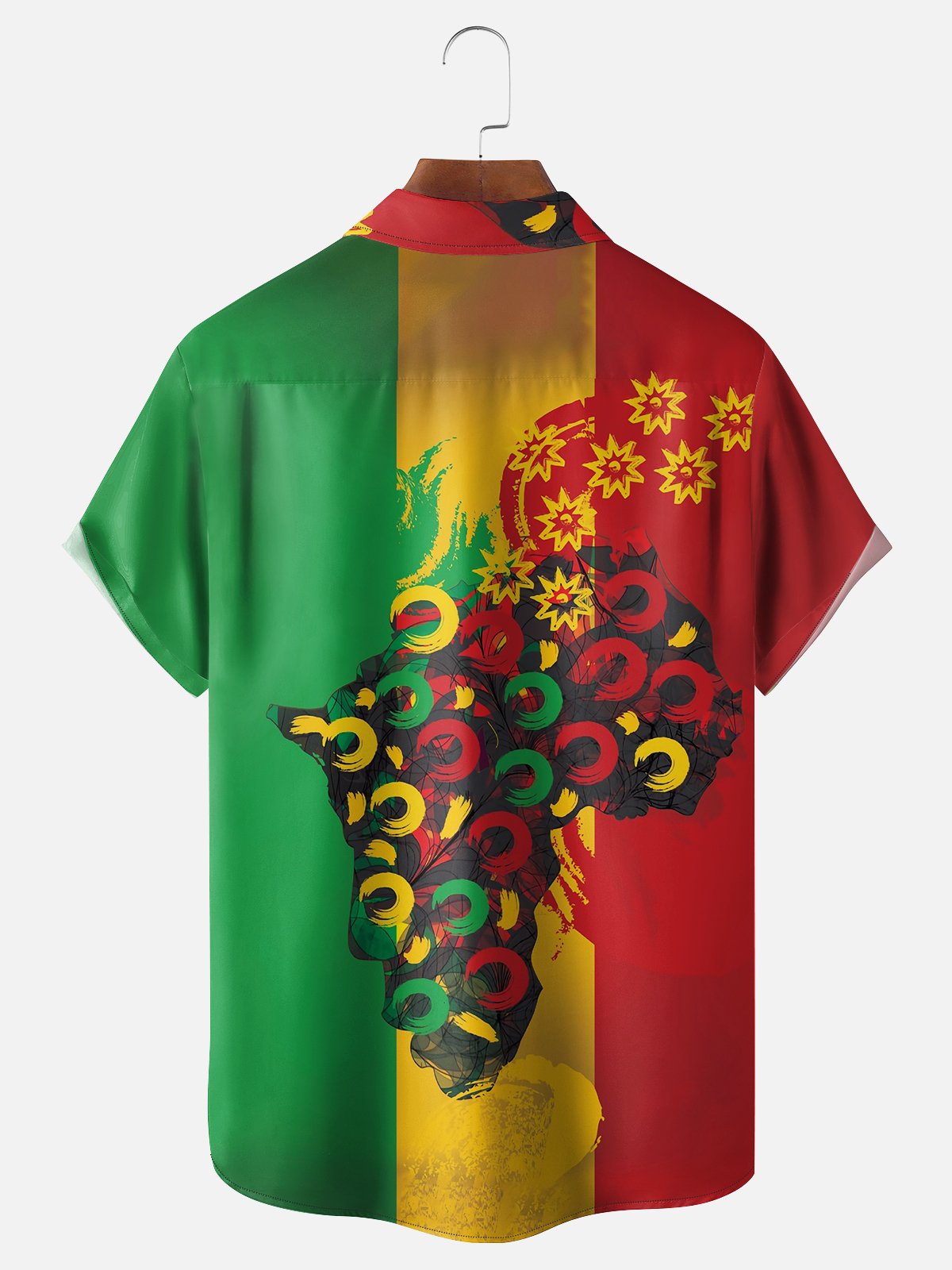 Moisture-wicking Juneteenth Stripes Chest Pocket Casual Shirt