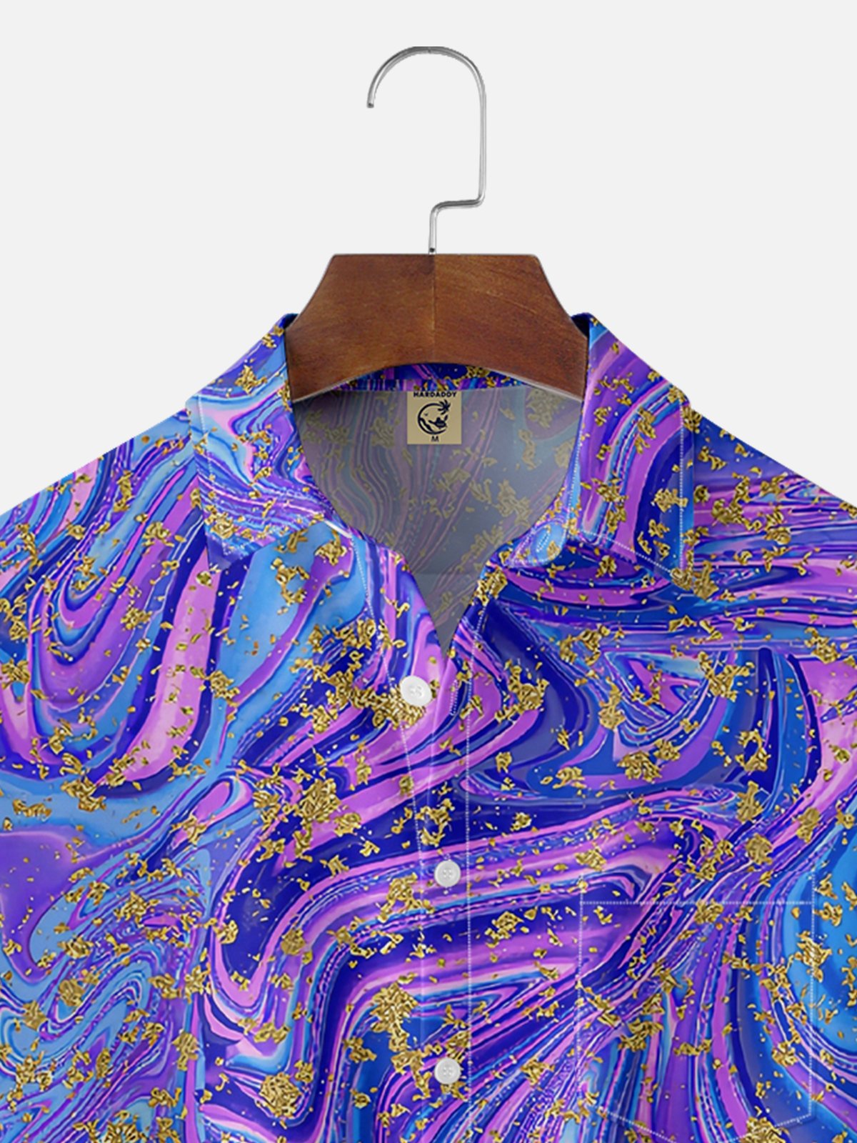 Moisture Wicking Abstract Gradient Chest Pocket Hawaiian Shirt