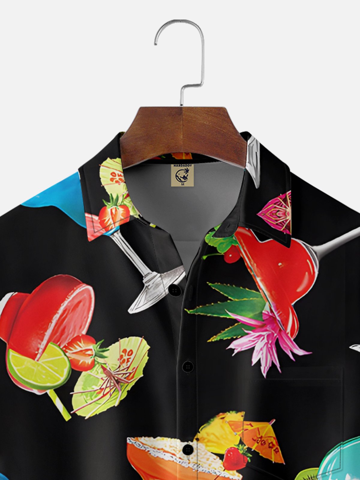 Moisture Wicking Cocktail Chest Pocket Hawaiian Shirt