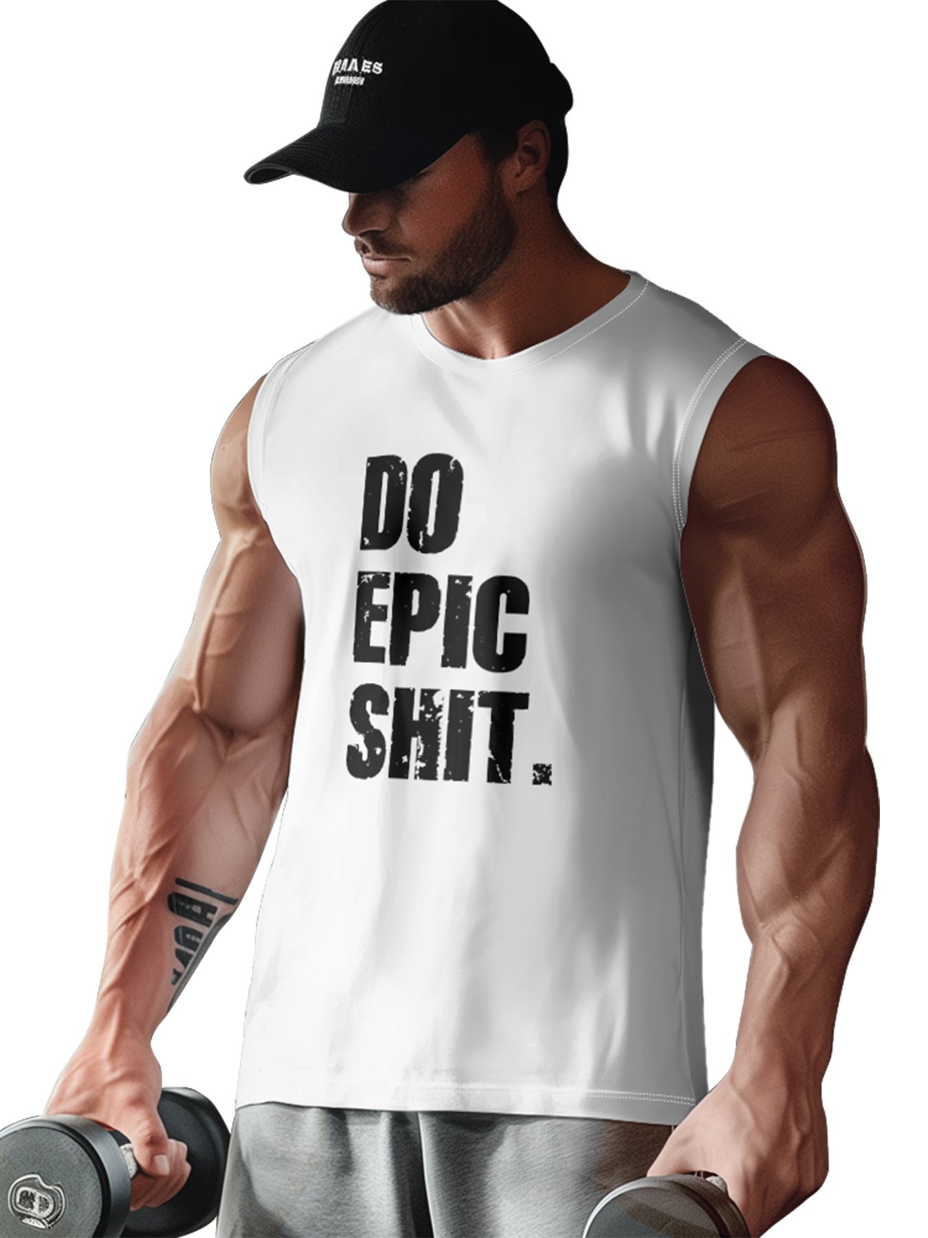 Mens Crewneck Tank Tops Do Epic Shit Beach Sleeveless Shirt