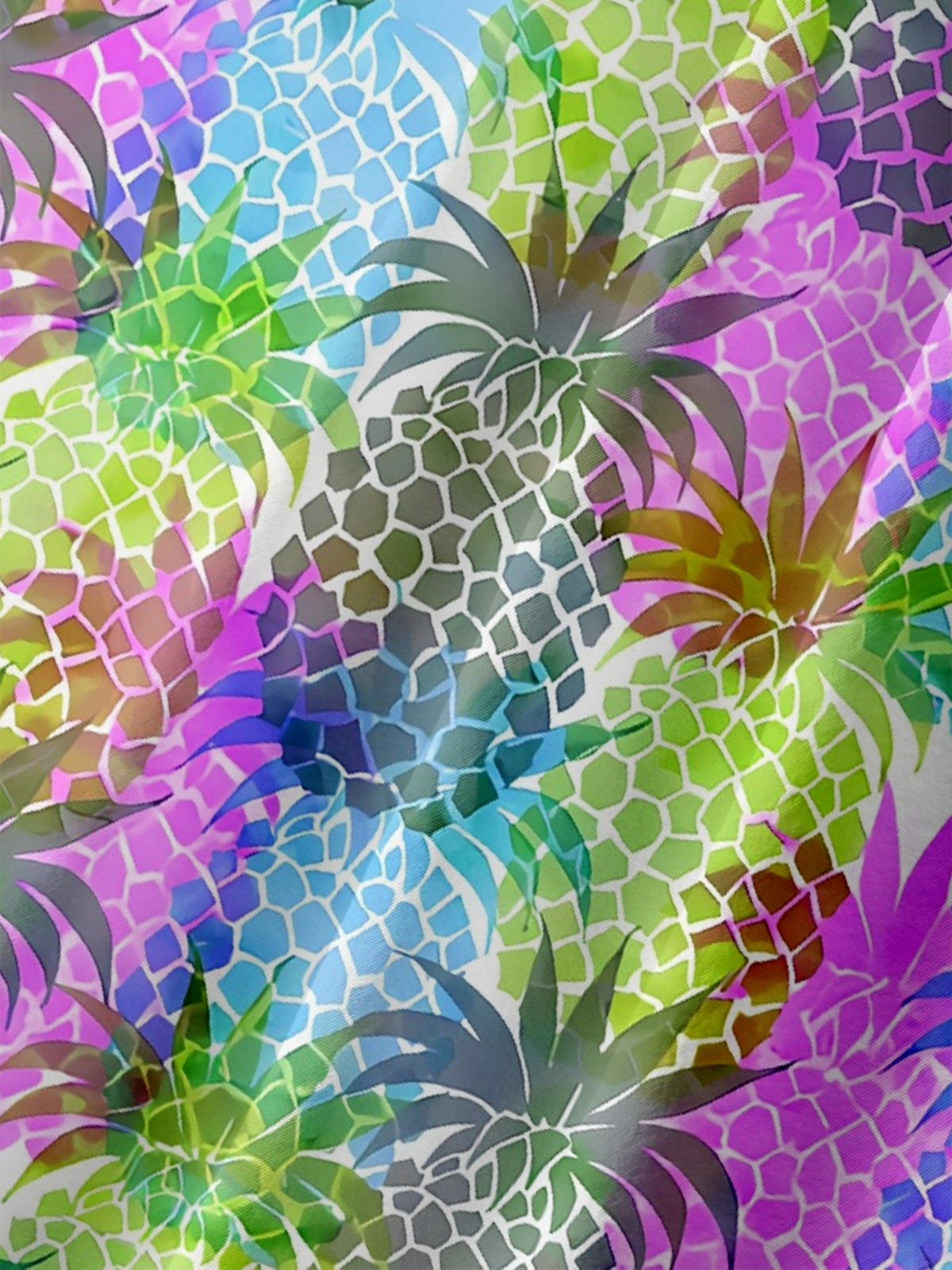 Moisture-wicking Dream Pineapple Chest Pocket Hawaiian Shirt