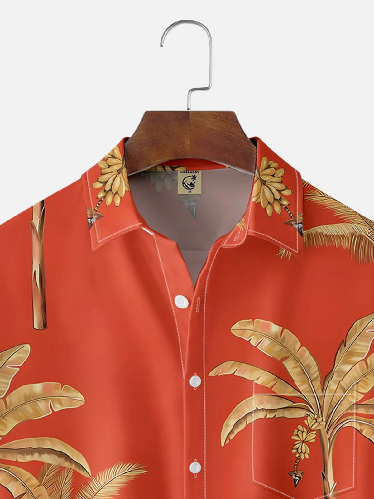 Moisture-wicking Fantasy Fun Banana Tree Chest Pocket Hawaiian Shirt