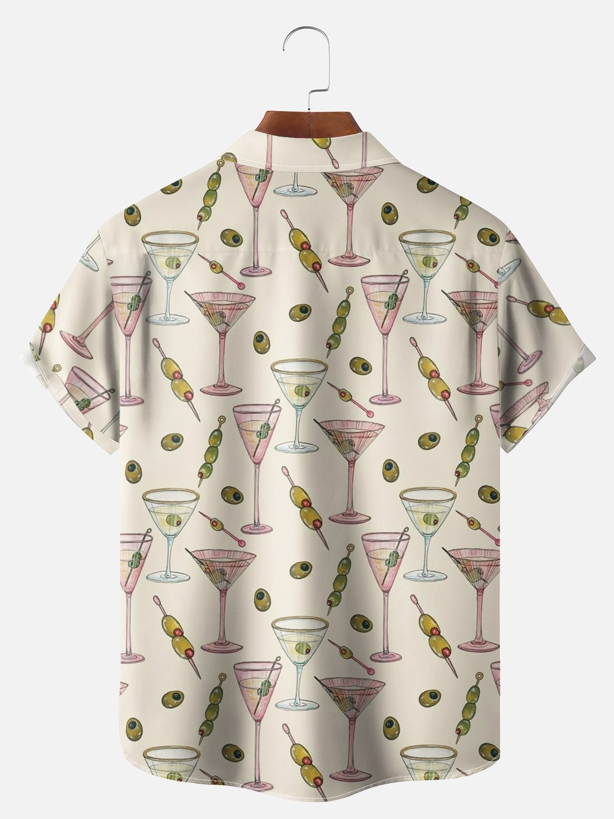 Big Size Moisture Wicking Cocktail Chest Pocket Hawaiian Shirt