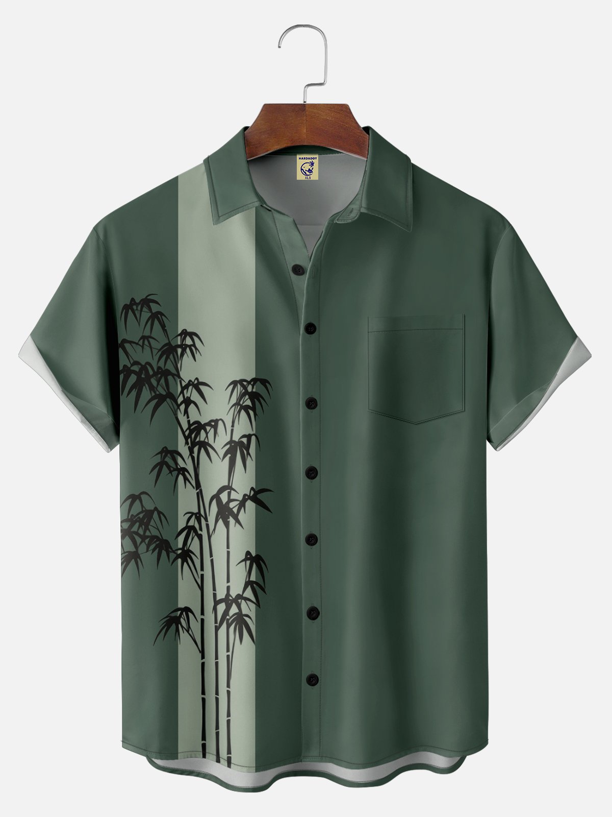 Big Size Moisture-wicking Bamboo Chest Pocket Hawaiian Shirt