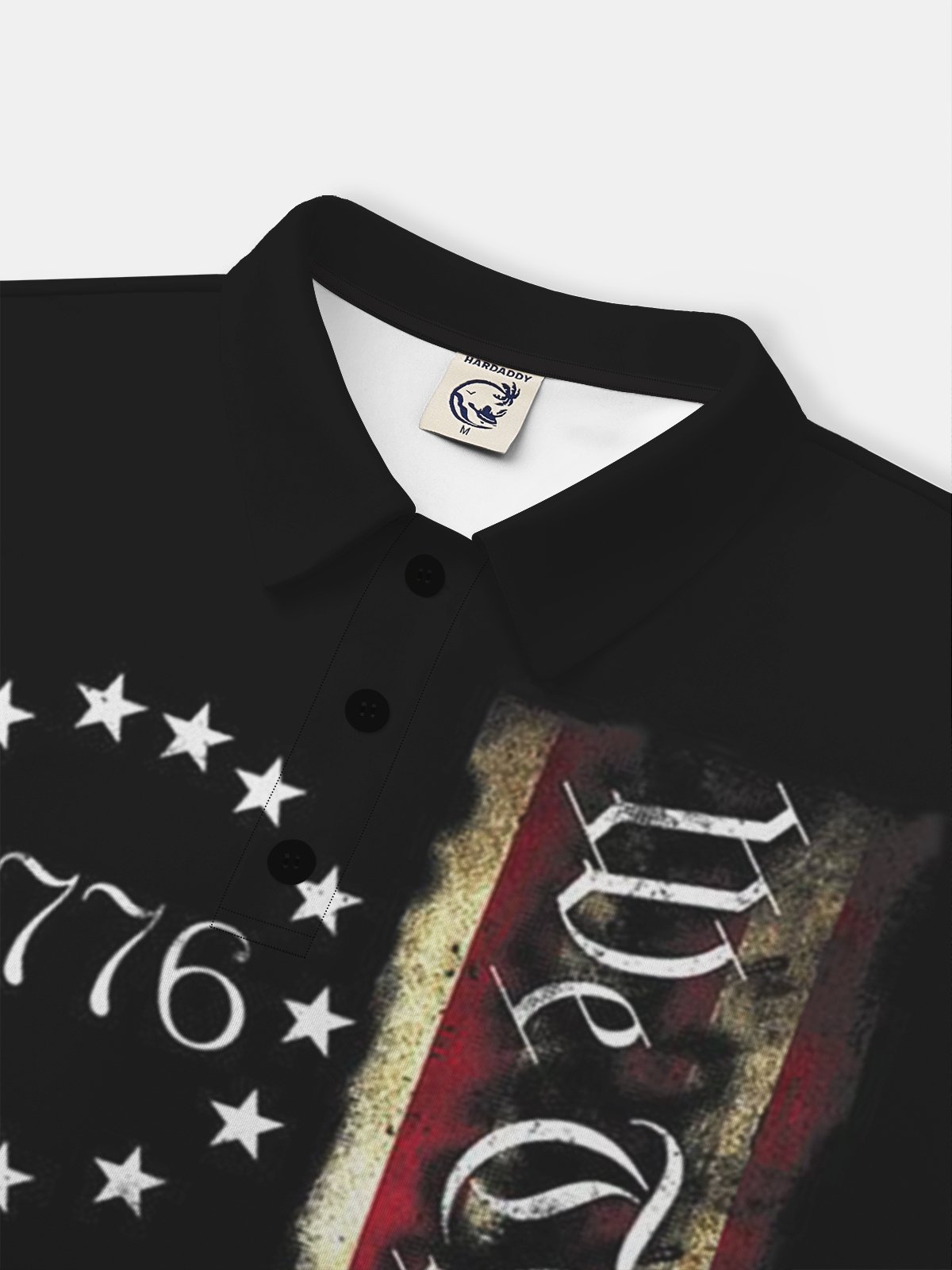 Moisture Wicking Abstract Gradient Colors USA Flag Short Sleeve Golf Polo