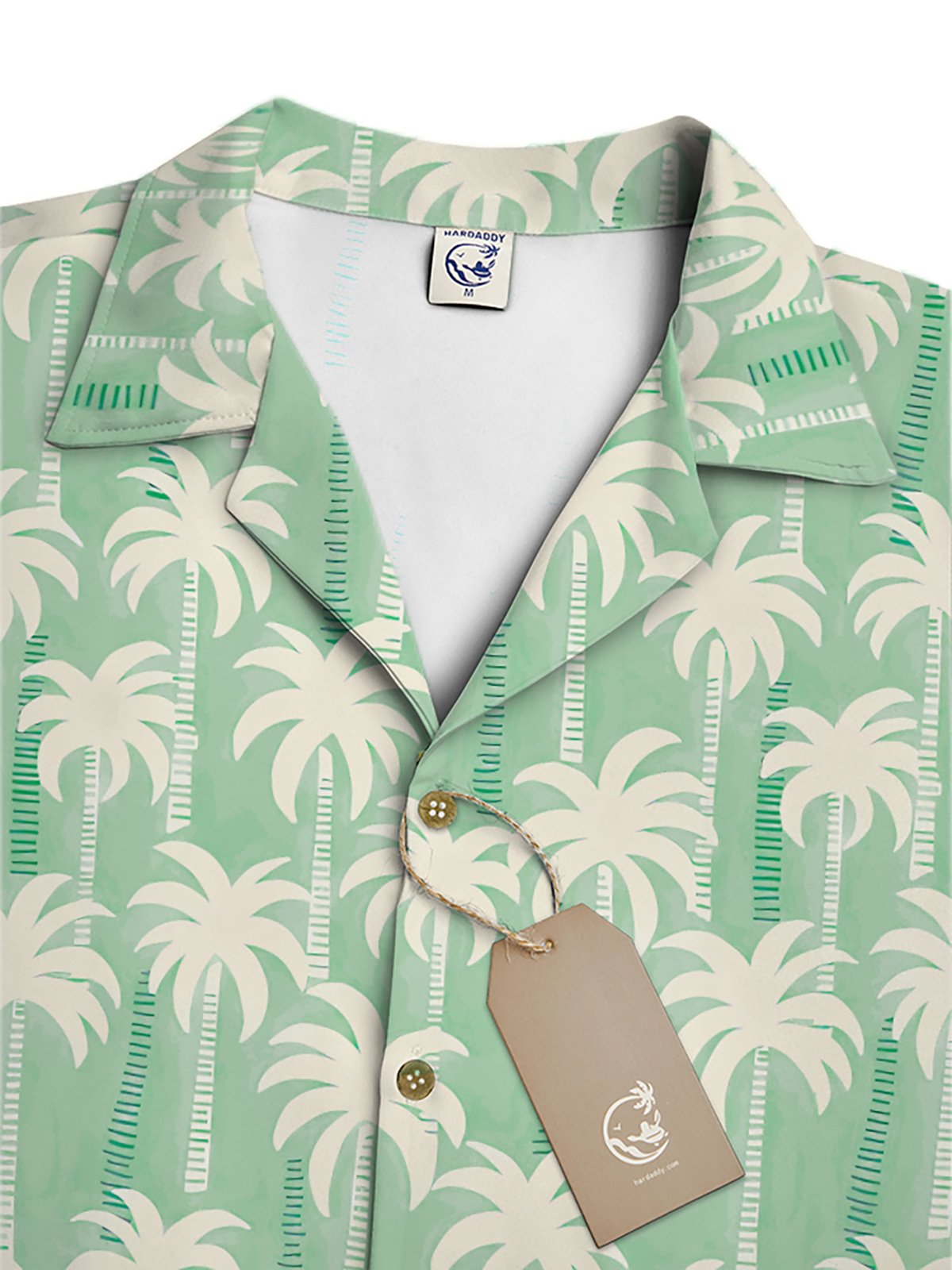 Moisture Wicking Tropical Coconut Tree Hawaiian Shirt