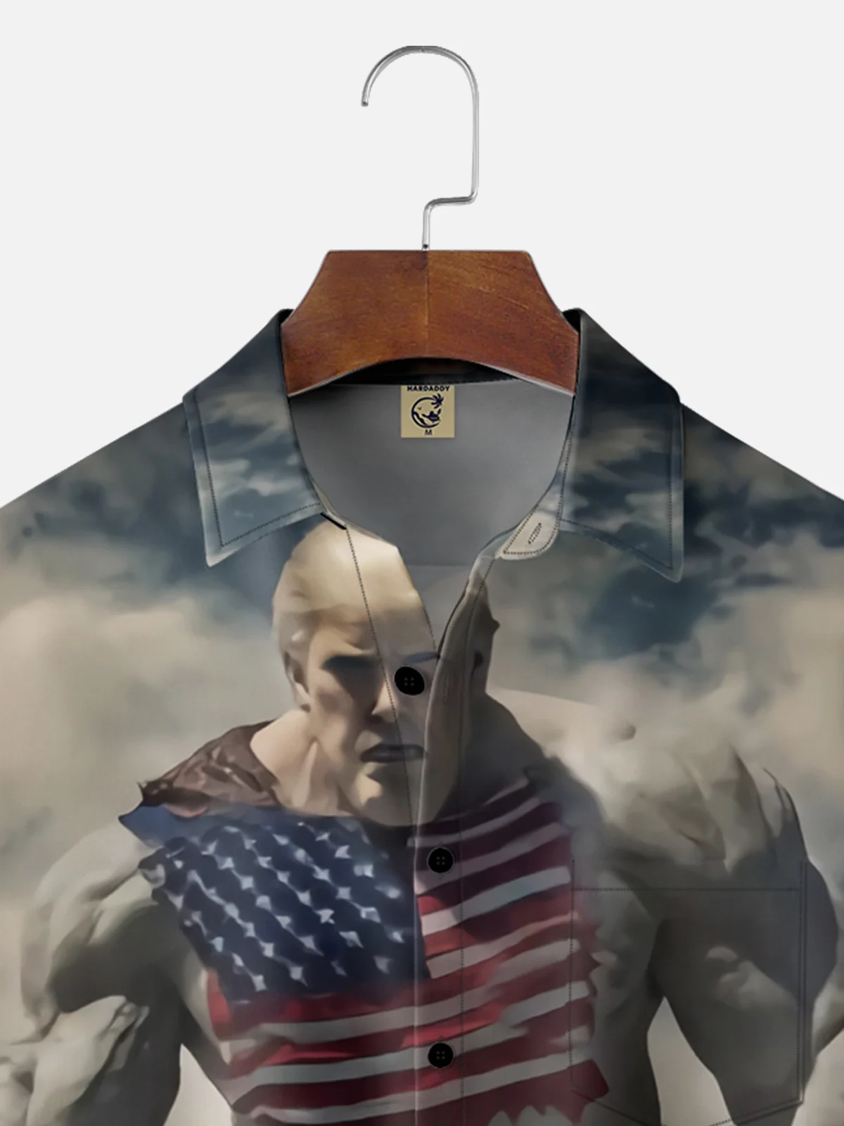Moisture wicking USA Trump chest pocket Hawaii shirt