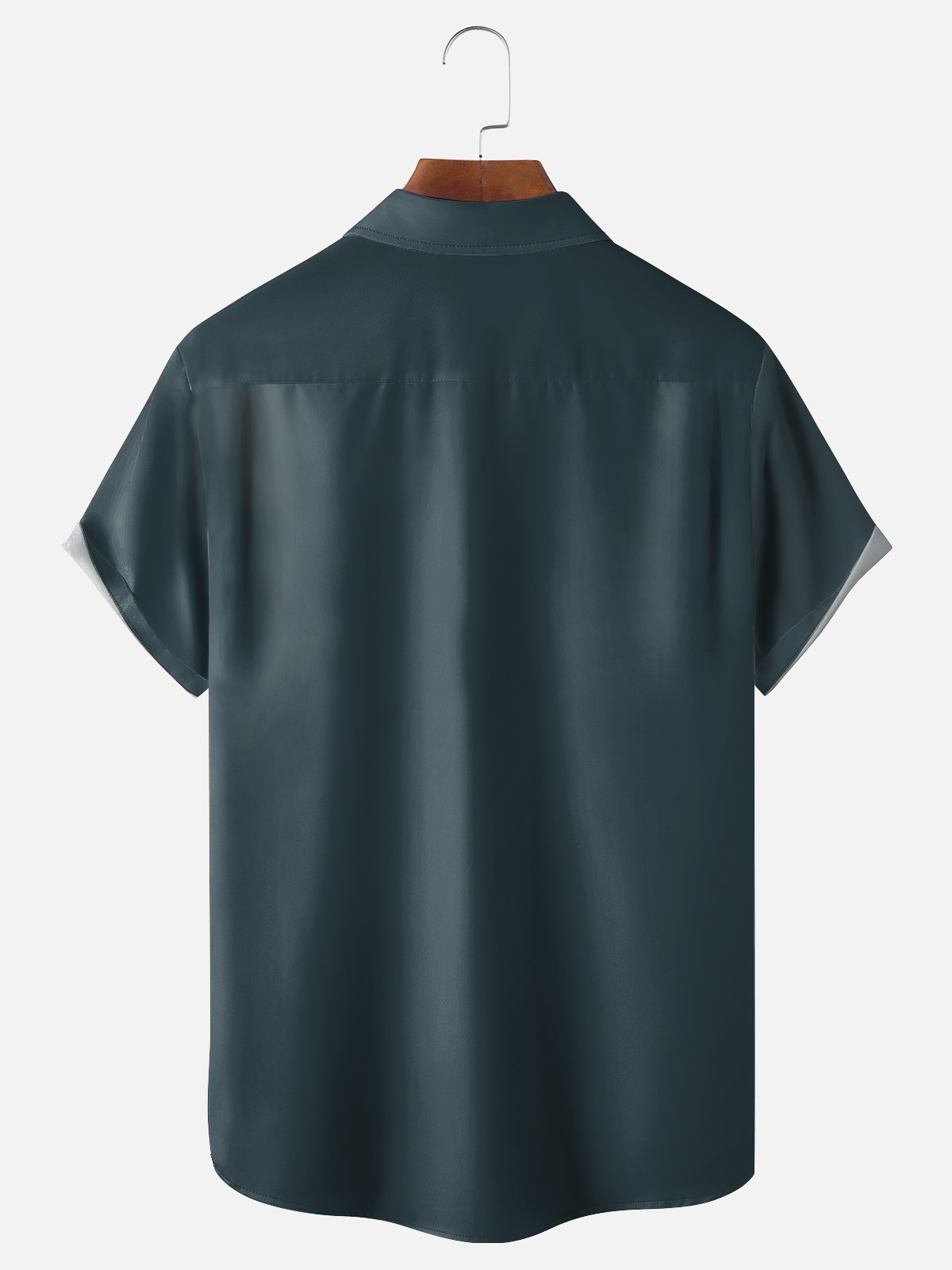 Moisture Wicking Contrast Stripe Chest Pocket Bowling Shirt