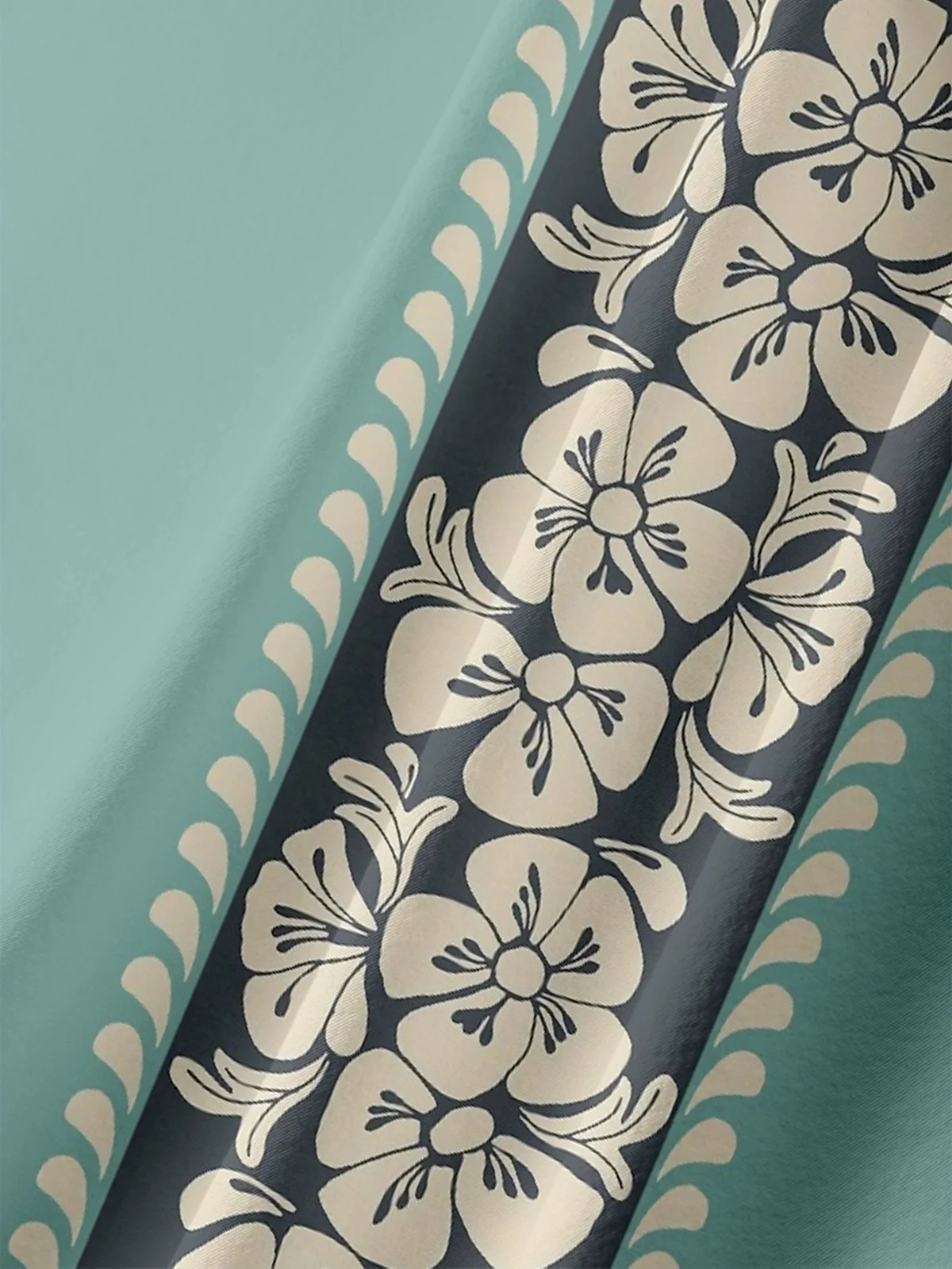 Moisture Wicking Tropical Floral Chest Pocket Bowling Shirt