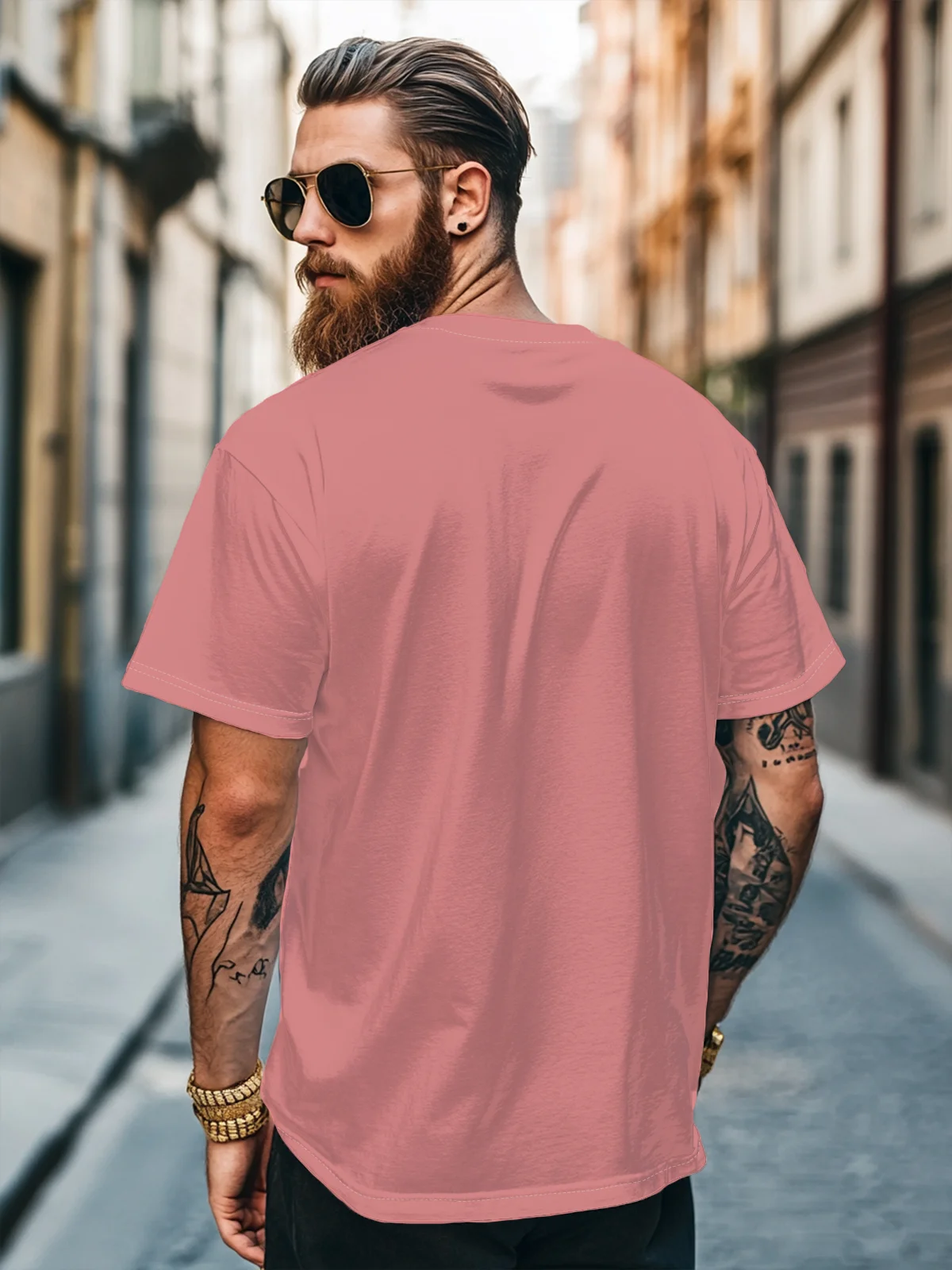 Men's American Flag Beer Letters Fitted T-shirts
