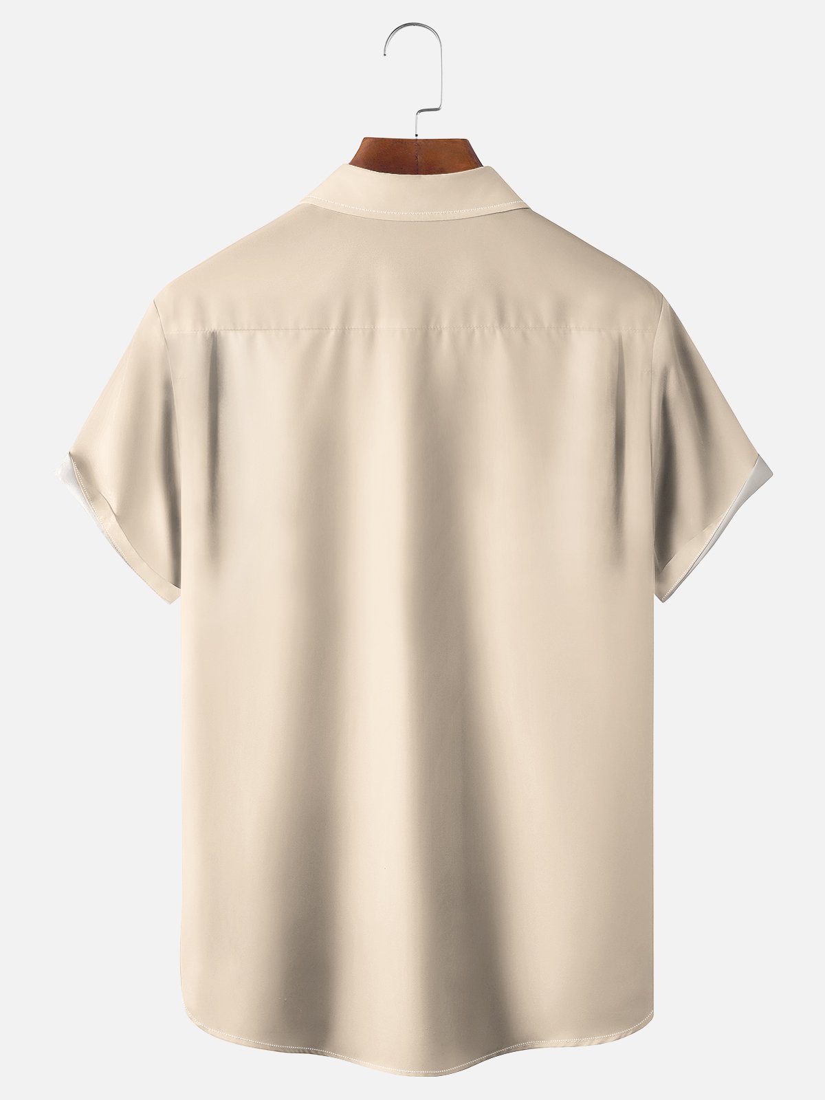 Moisture-wicking Vintage Girl Cocktail Chest Pocket Bowling Shirt