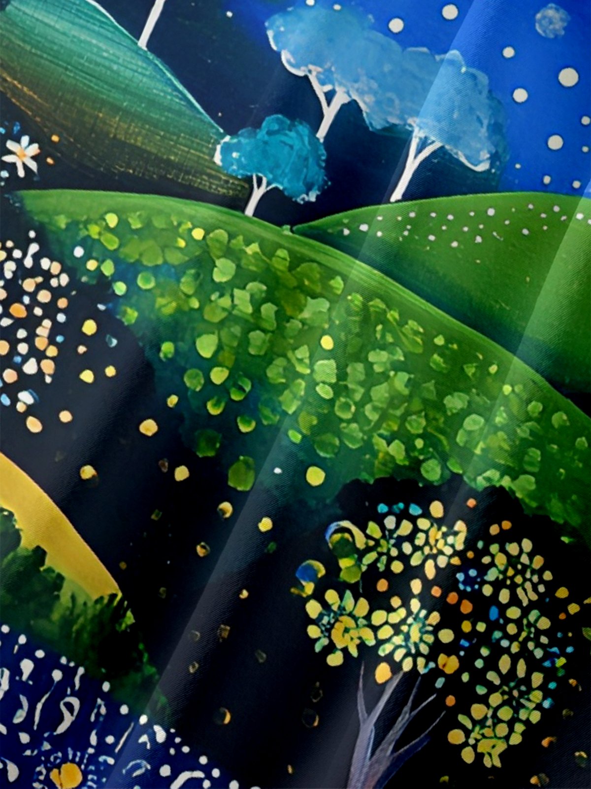 Hardaddy X Neika Moisture-wicking Starry Night Landscape Forest Chest Pocket Hawaiian Shirt