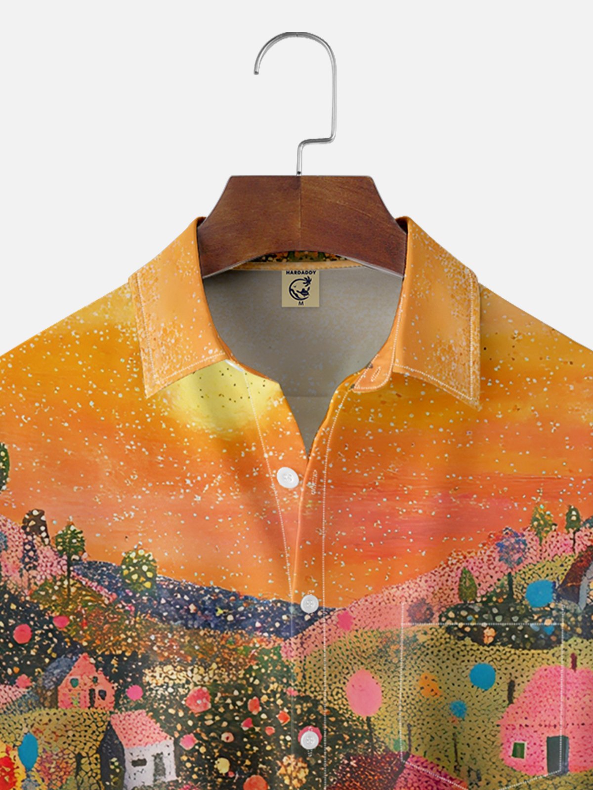 Hardaddy X Neika Moisture-wicking Landscape Forest Chest Pocket Hawaiian Shirt