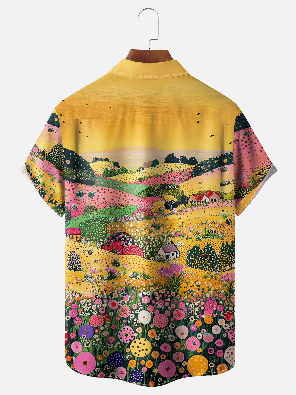 Hardaddy X Artist Neika Moisture-wicking Landscape Forest Chest Pocket Hawaiian Shirt