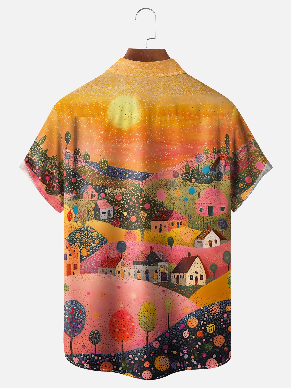 Hardaddy X Neika Moisture-wicking Landscape Forest Chest Pocket Hawaiian Shirt