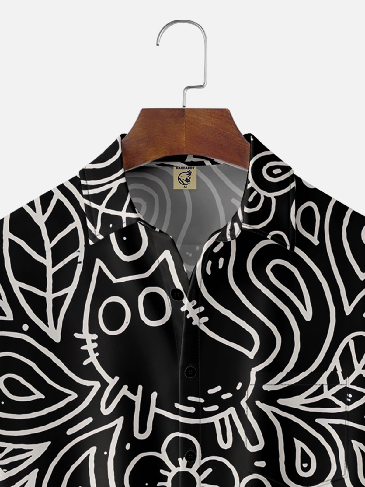 Hardaddy X Artist Walmazan Moisture-wicking Cat Chest Pocket Hawaiian Shirt