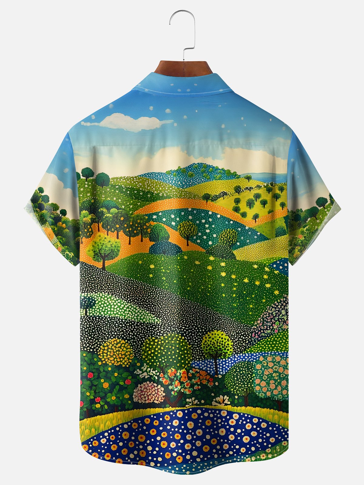 Hardaddy X Neika Moisture-wicking Landscape Forest Chest Pocket Hawaiian Shirt