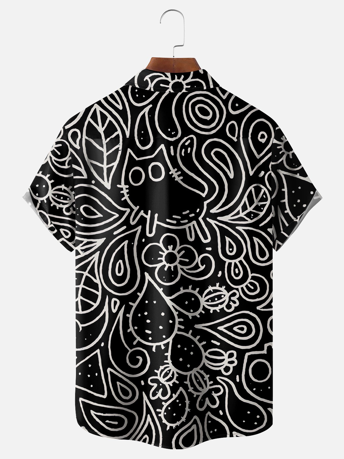 Hardaddy X Artist Walmazan Moisture-wicking Cat Chest Pocket Hawaiian Shirt