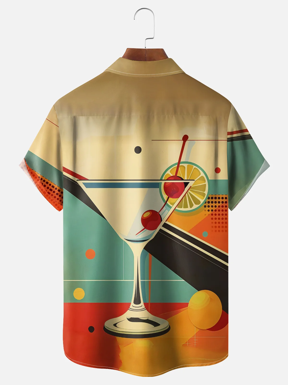 Moisture Wicking Vintage Cocktail Chest Pocket Hawaiian Shirt