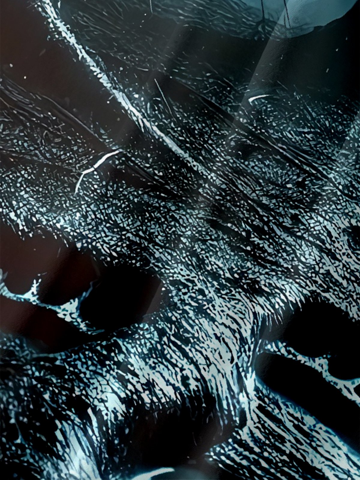 Moisture-wicking Forest Bigfoot Footprints Chest Pocket Hawaiian Shirt