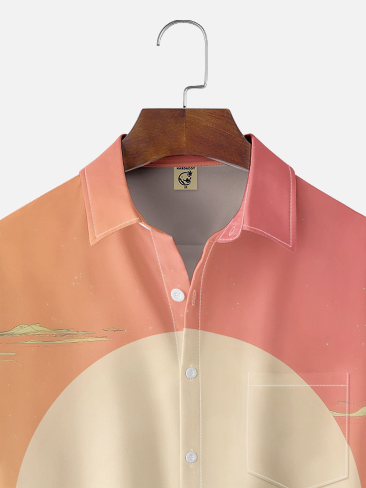 Hardaddy x Stephen Wade Moisture Wicking Beach Landscape Surf Chest Pocket Hawaiian Shirt