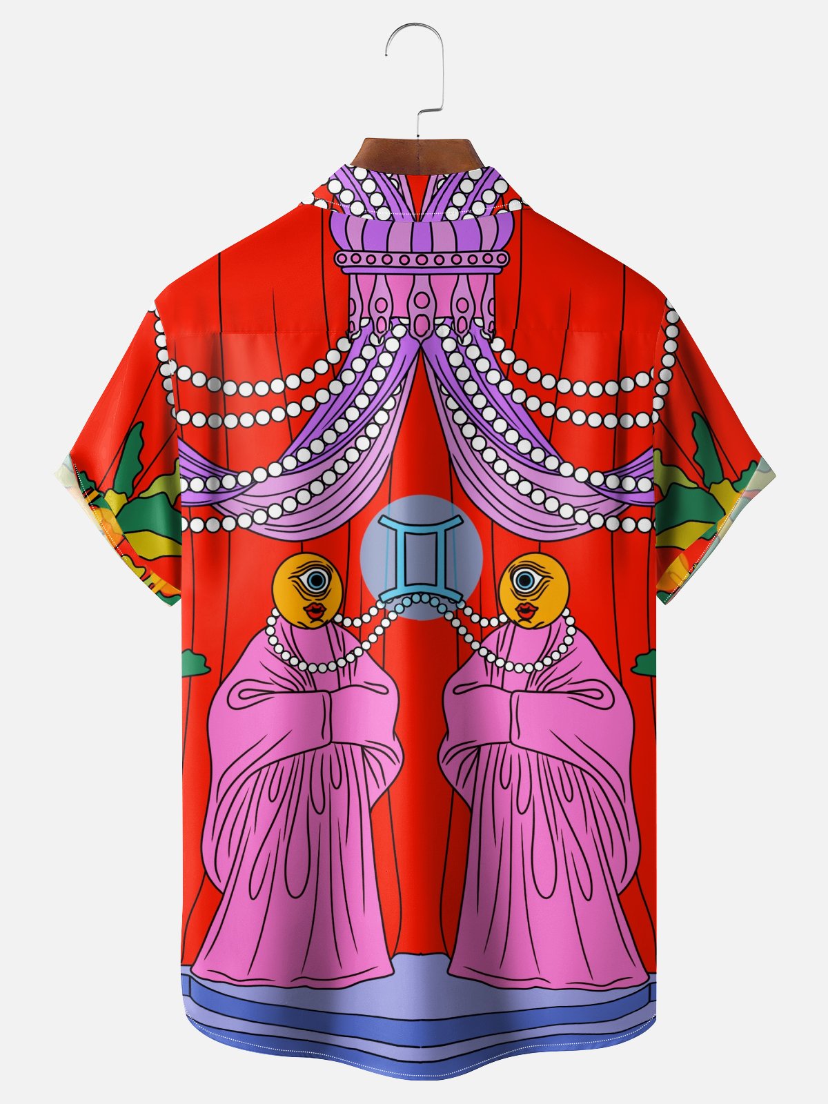 Hardaddy X Motel Gemini Moisture-wicking Pop Art Chest Pocket Hawaiian Shirt