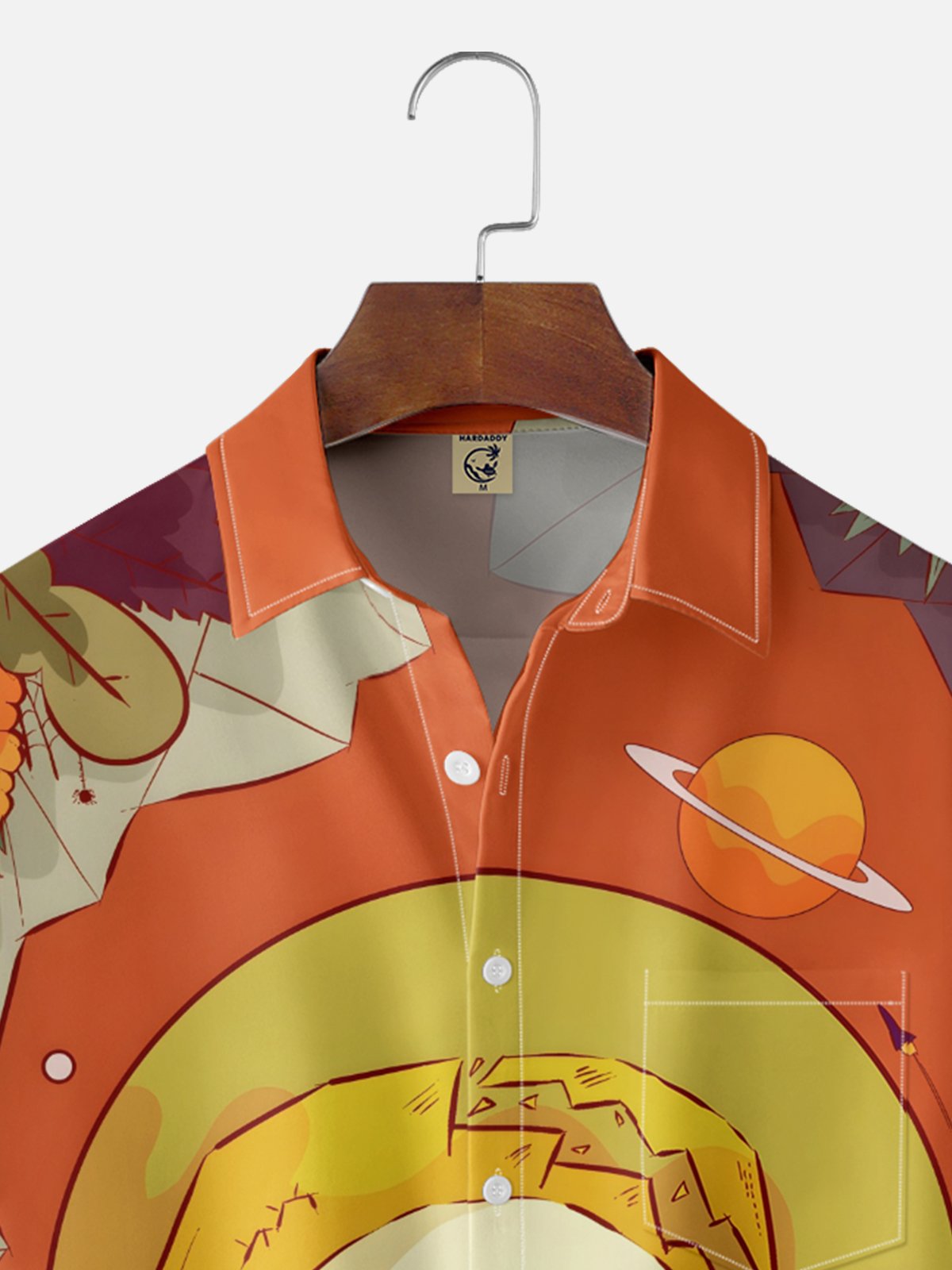 Hardaddy x Stephen Wade Moisture Wicking Skull Astronaut Chest Pocket Hawaiian Shirt