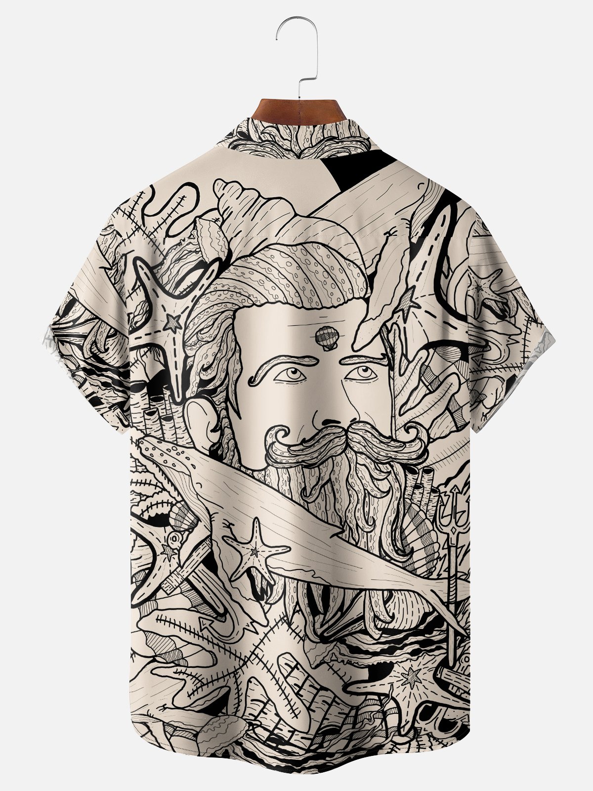 Hardaddy x Stephen Wade Moisture Wicking Whale Coral Aquaman Chest Pocket Hawaiian Shirt