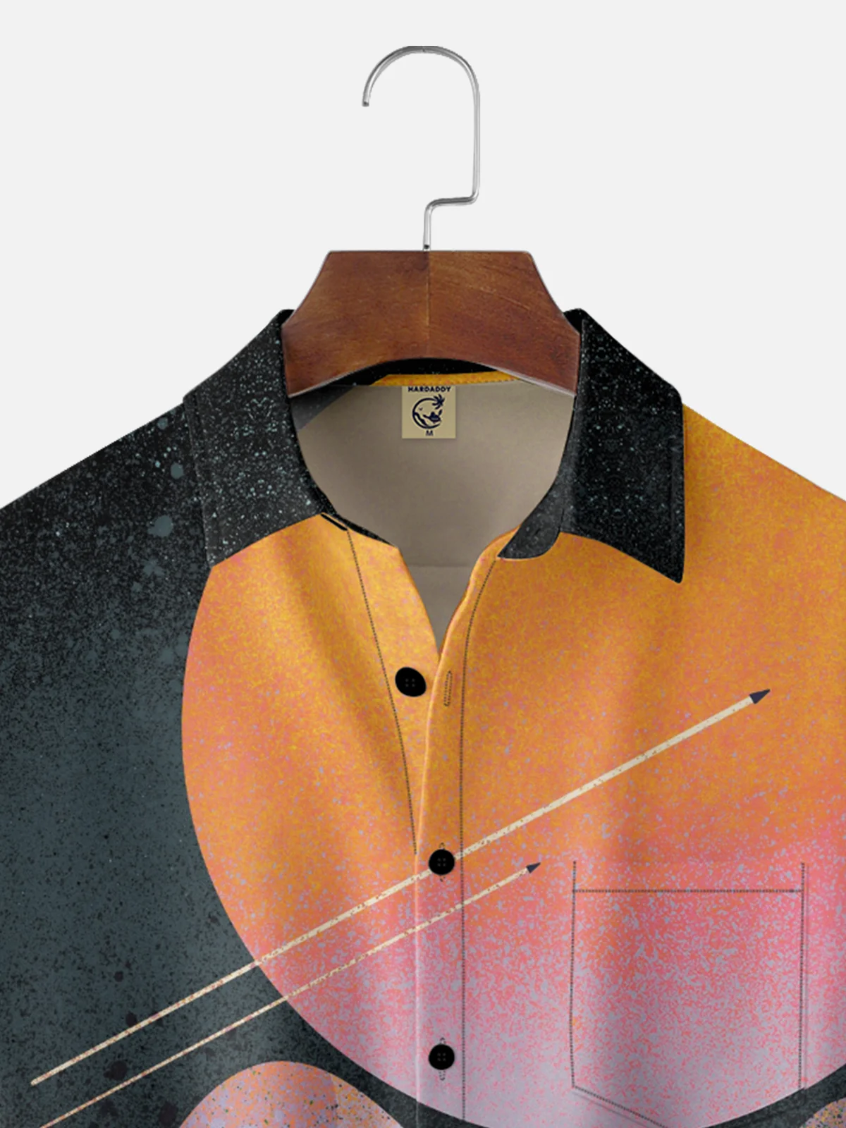 Hardaddy x Stephen Wade Moisture Wicking Universe Gradient Color Block Chest Pocket Hawaiian Shirt