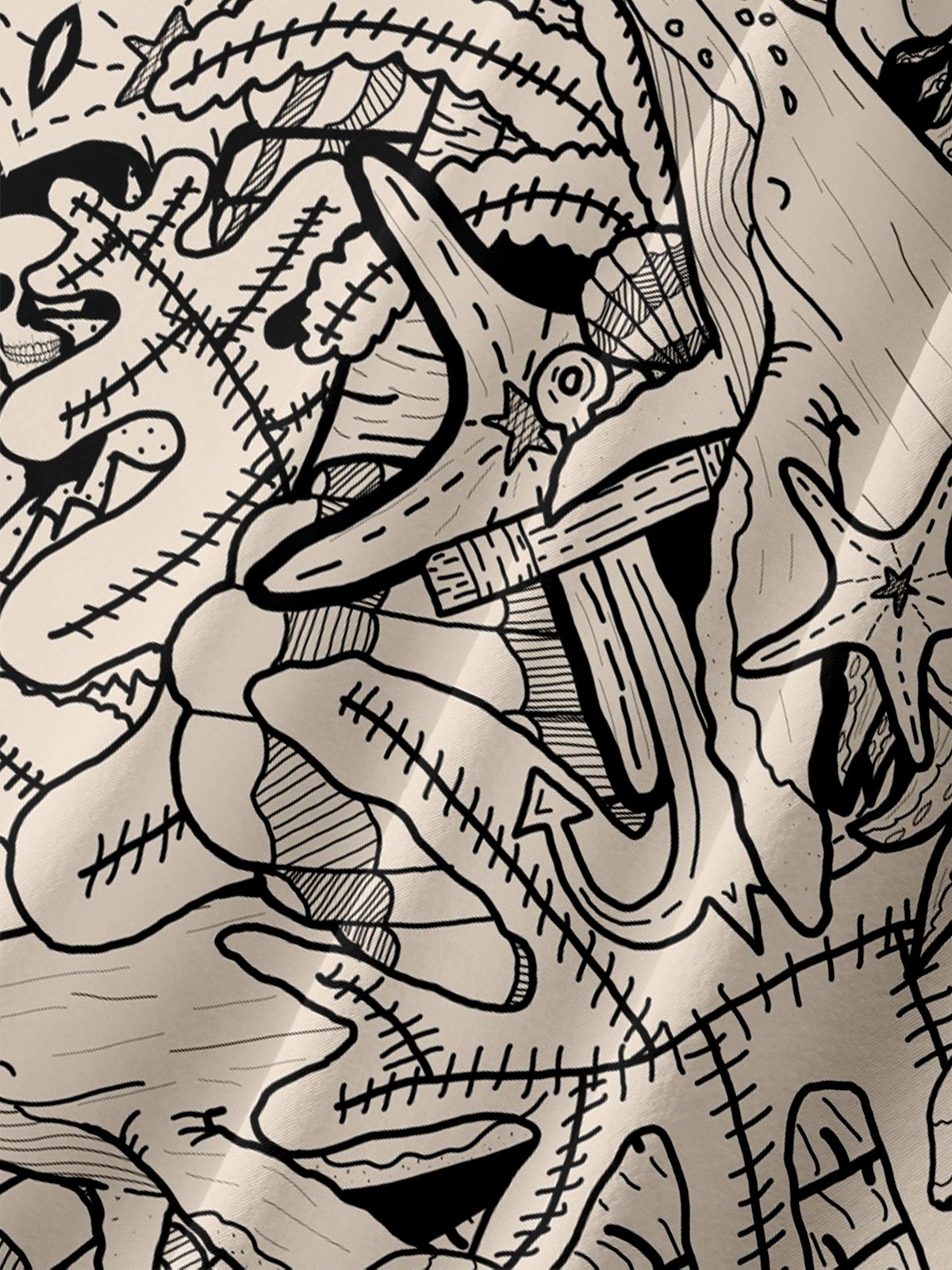 Hardaddy x Stephen Wade Moisture Wicking Whale Coral Aquaman Chest Pocket Hawaiian Shirt