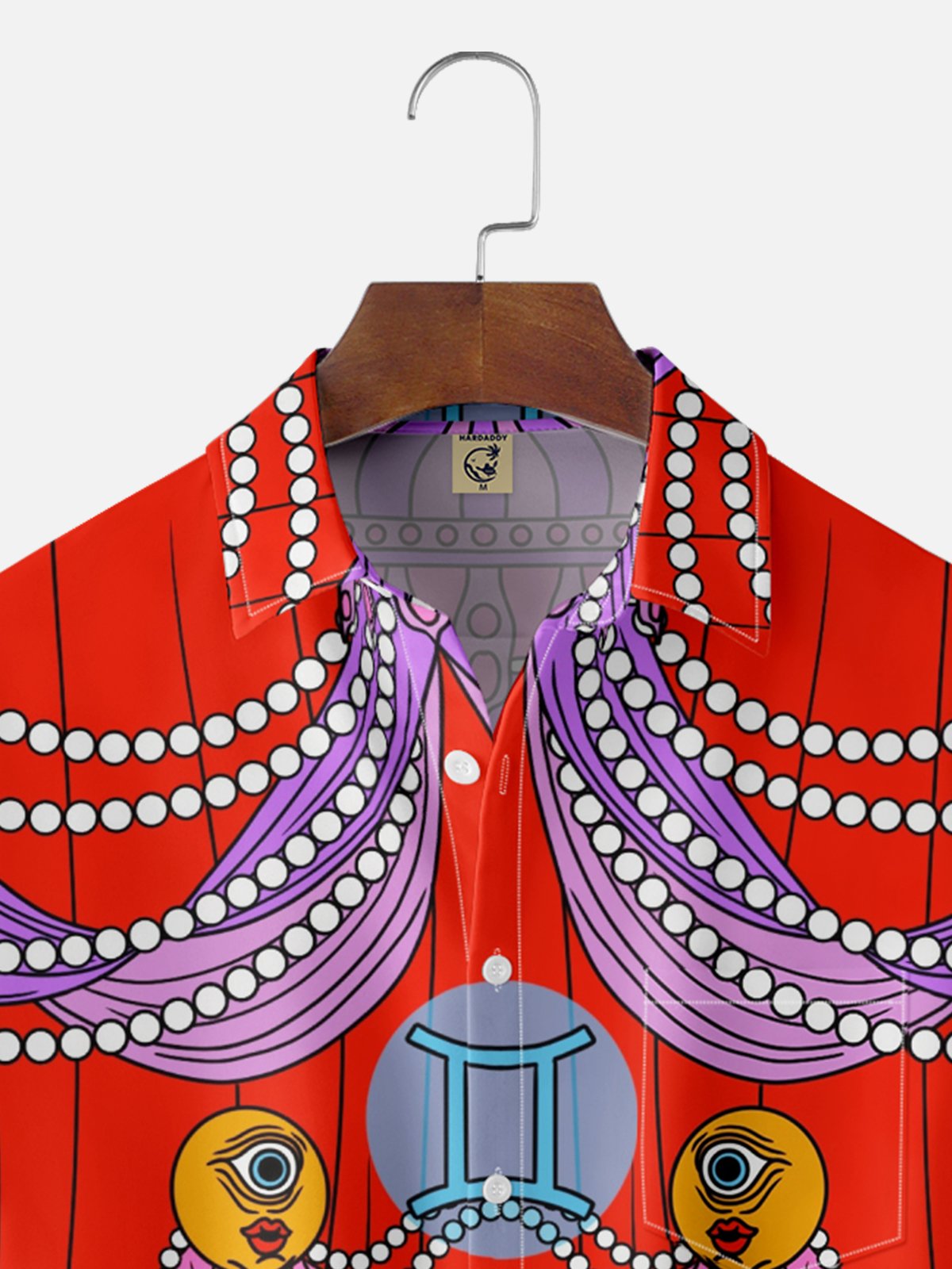 Hardaddy X Motel Gemini Moisture-wicking Pop Art Chest Pocket Hawaiian Shirt