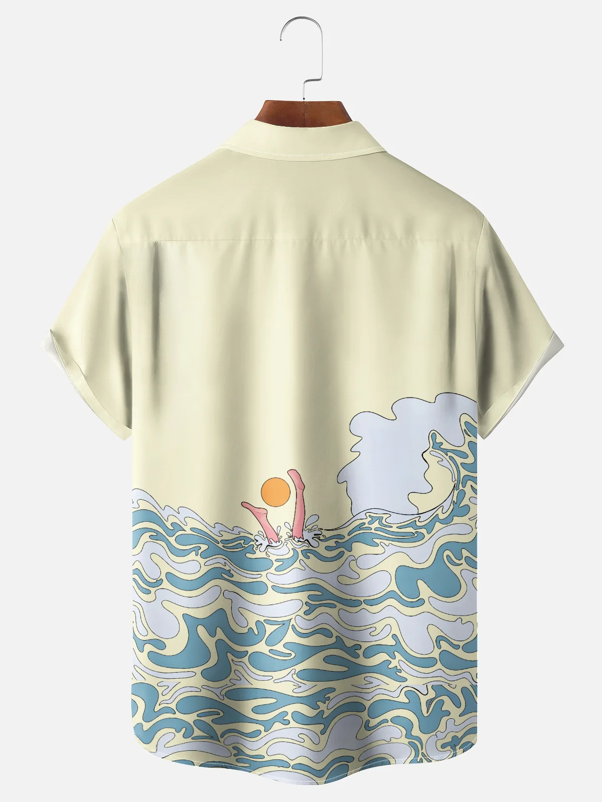 Hardaddy x Stephen Wade Moisture Wicking Beach Fun Lettering Chest Pocket Hawaiian Shirt