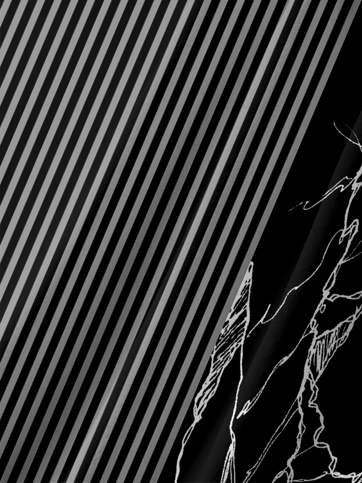 Hardaddy x Stephen Wade Moisture Wicking Mountains Landscape Geometric Chest Pocket Hawaiian Shirt