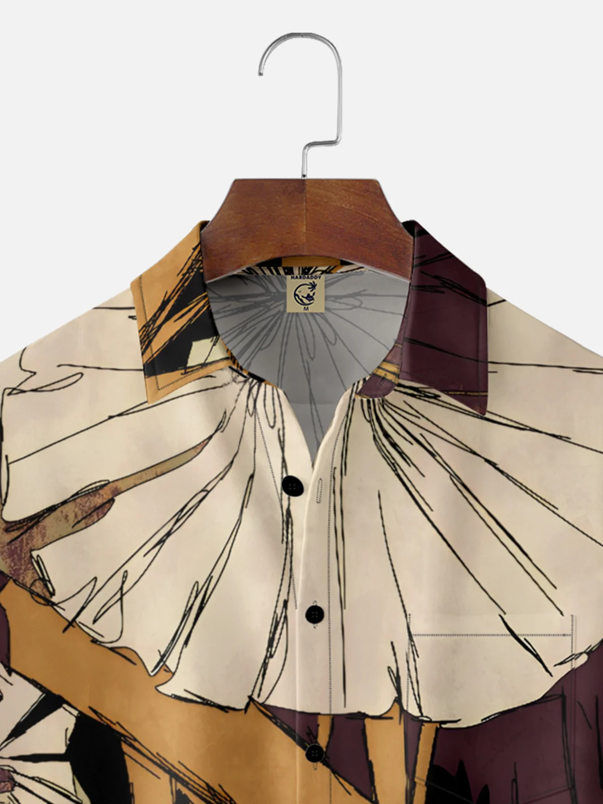 Hardaddy x Stephen Wade Moisture Wicking Tropical Plants Palm Leaves Chest Pocket Hawaiian Shirt