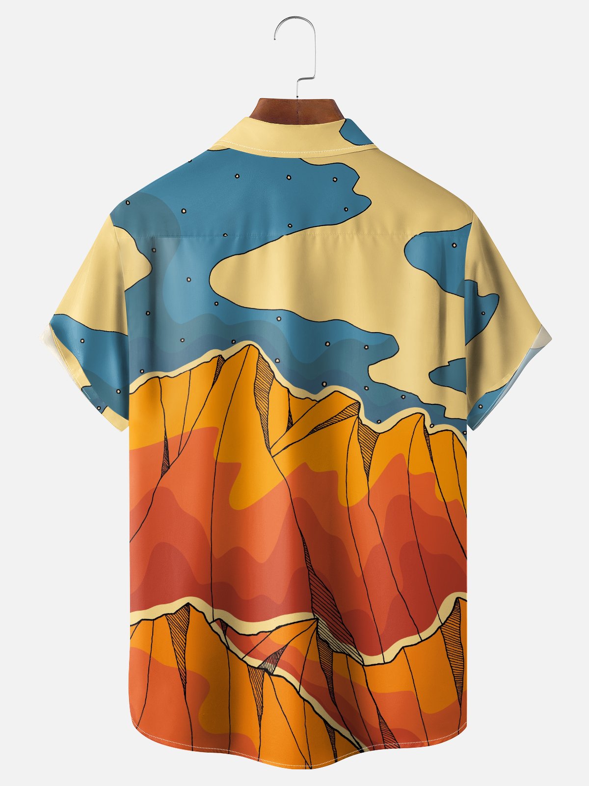 Hardaddy x Stephen Wade Moisture Wicking Art Painted Color Block Chest Pocket Hawaiian Shirt