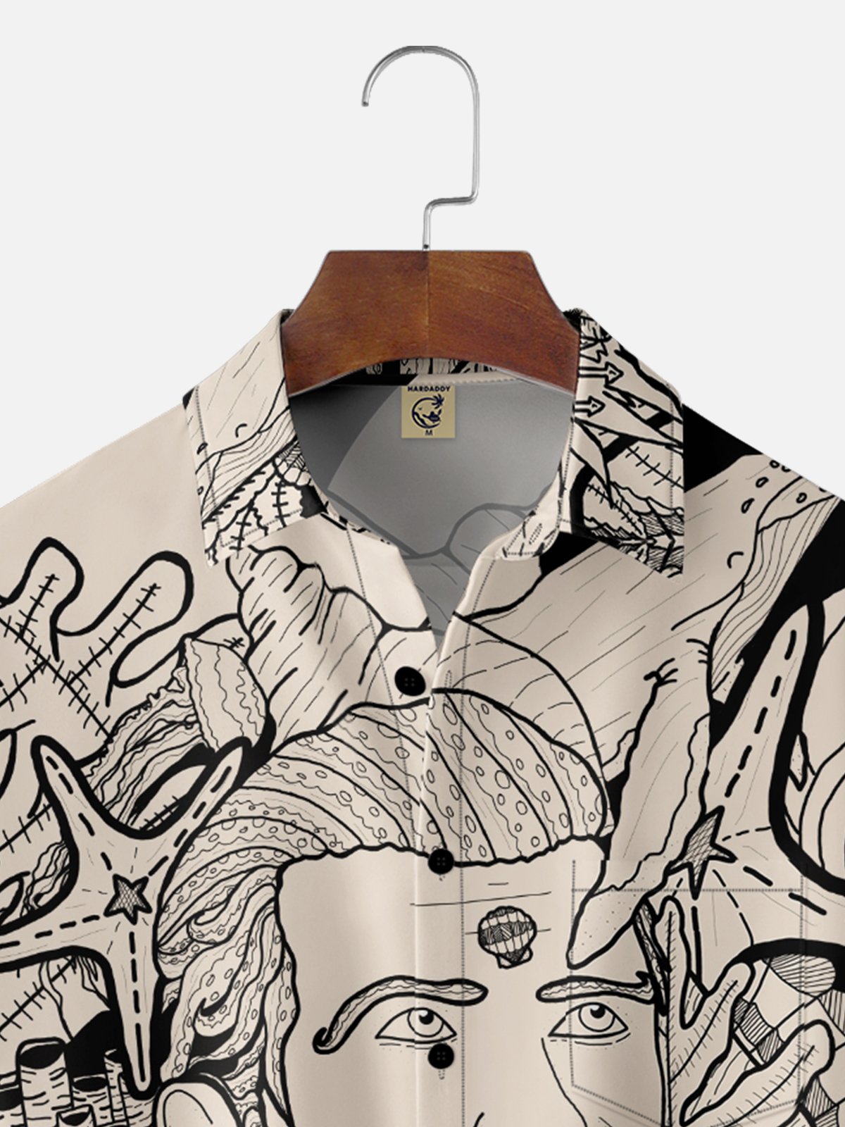 Hardaddy x Stephen Wade Moisture Wicking Whale Coral Aquaman Chest Pocket Hawaiian Shirt