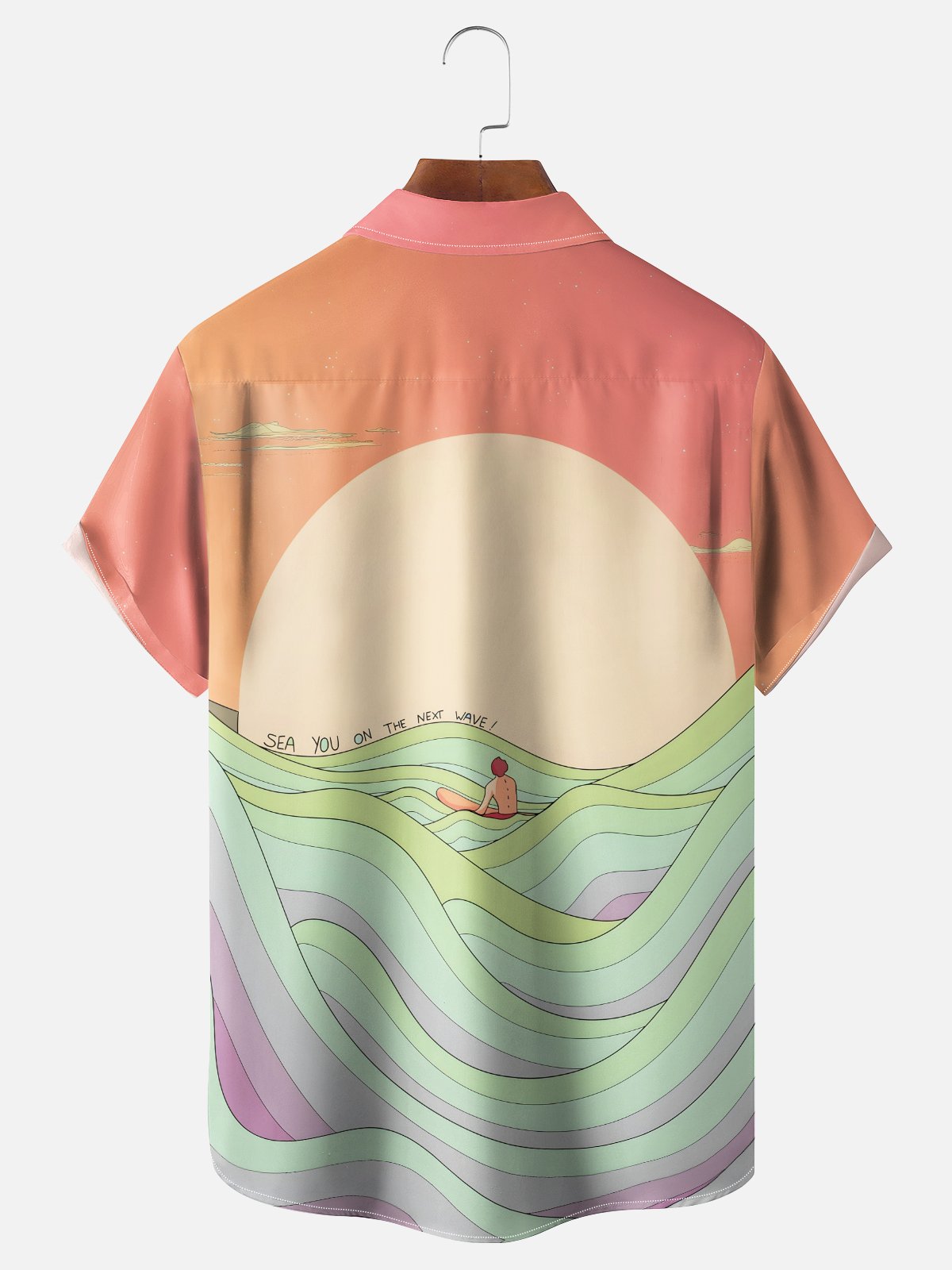 Hardaddy x Stephen Wade Moisture Wicking Beach Landscape Surf Chest Pocket Hawaiian Shirt